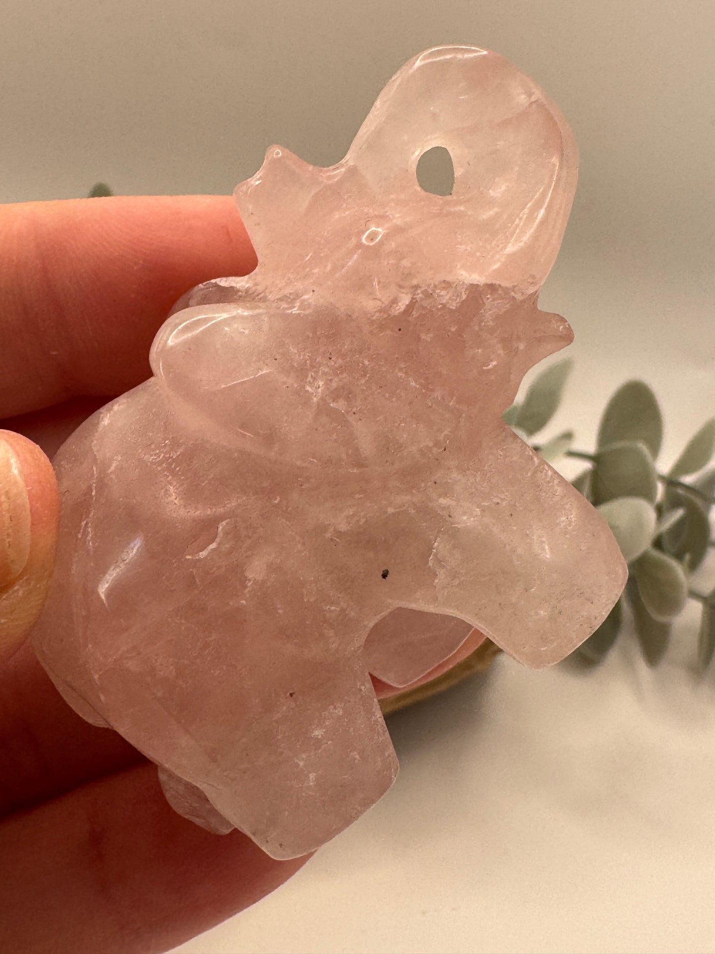 Rose Quartz Elephant