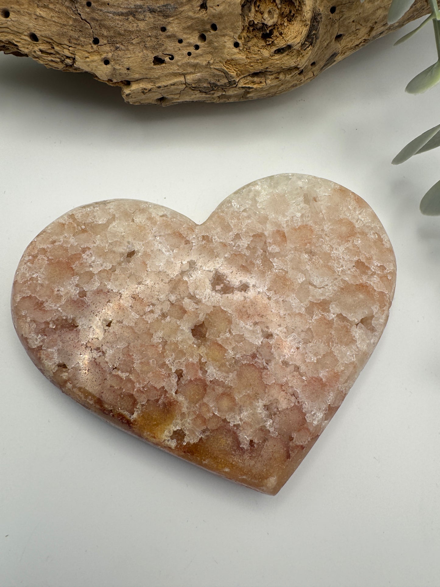 Pink Amethyst Heart with Stand