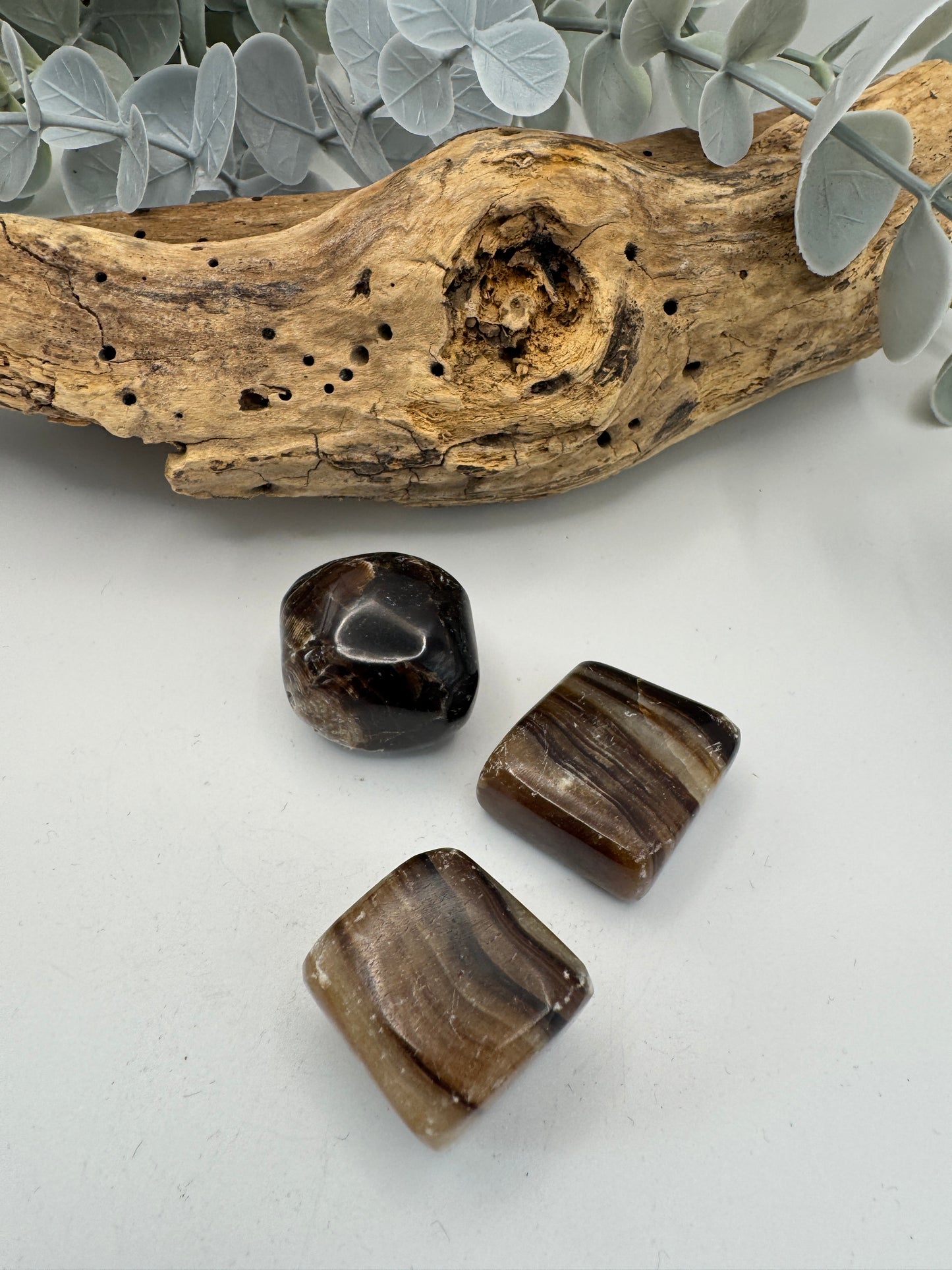 Chocolate Calcite Tumblestones