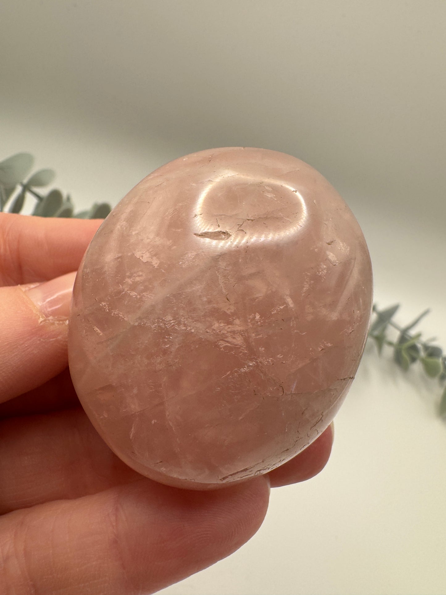 Rose Quartz Palm Stone