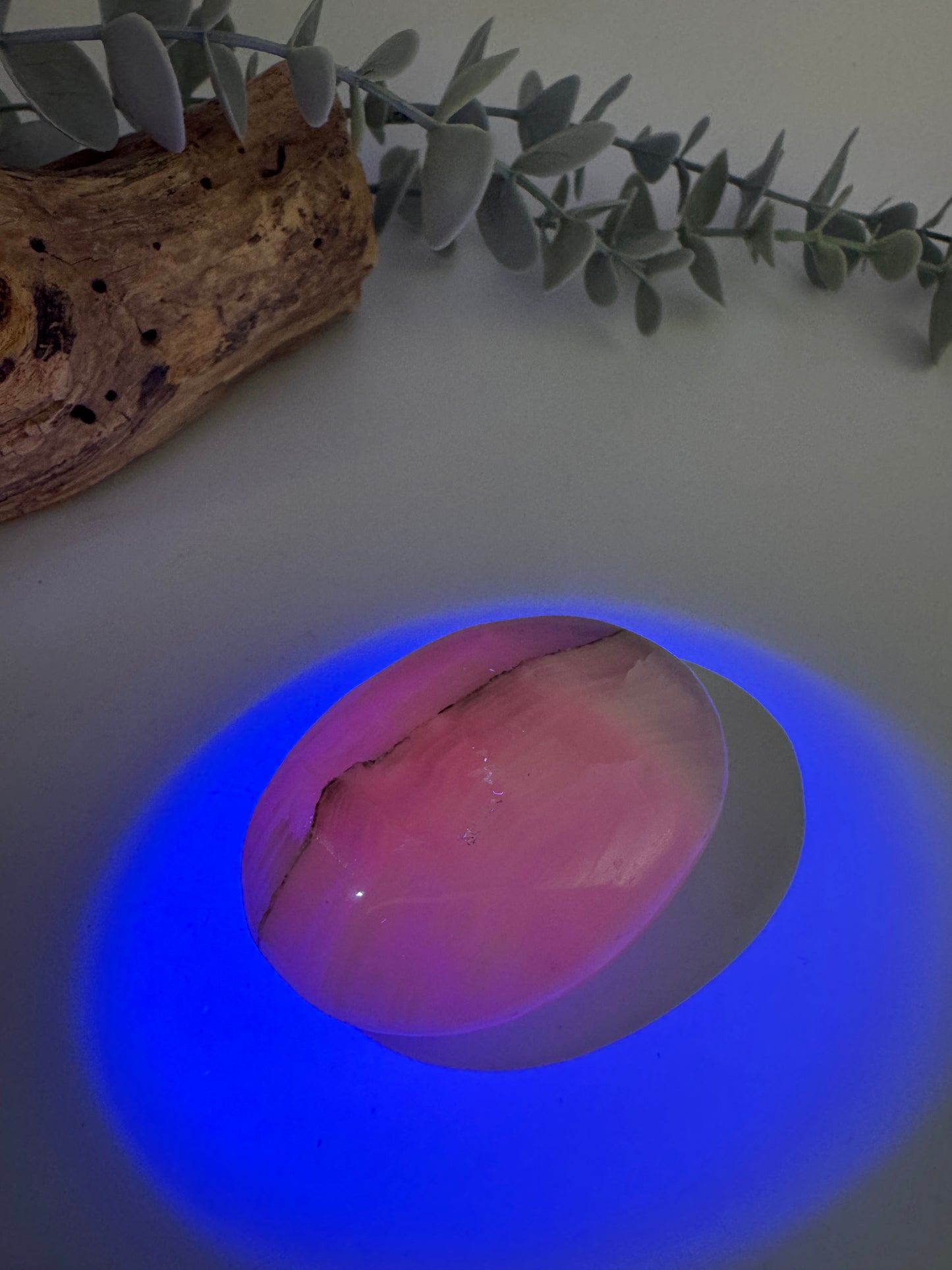 Pink Calcite Palm Stone