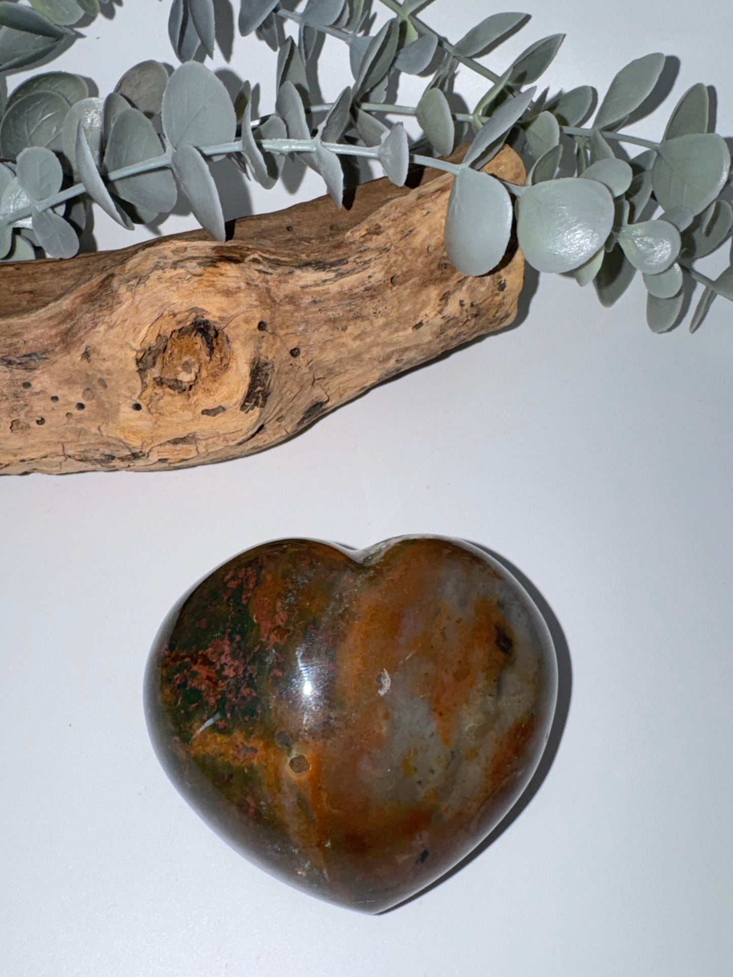 Ocean Jasper Puffy Heart
