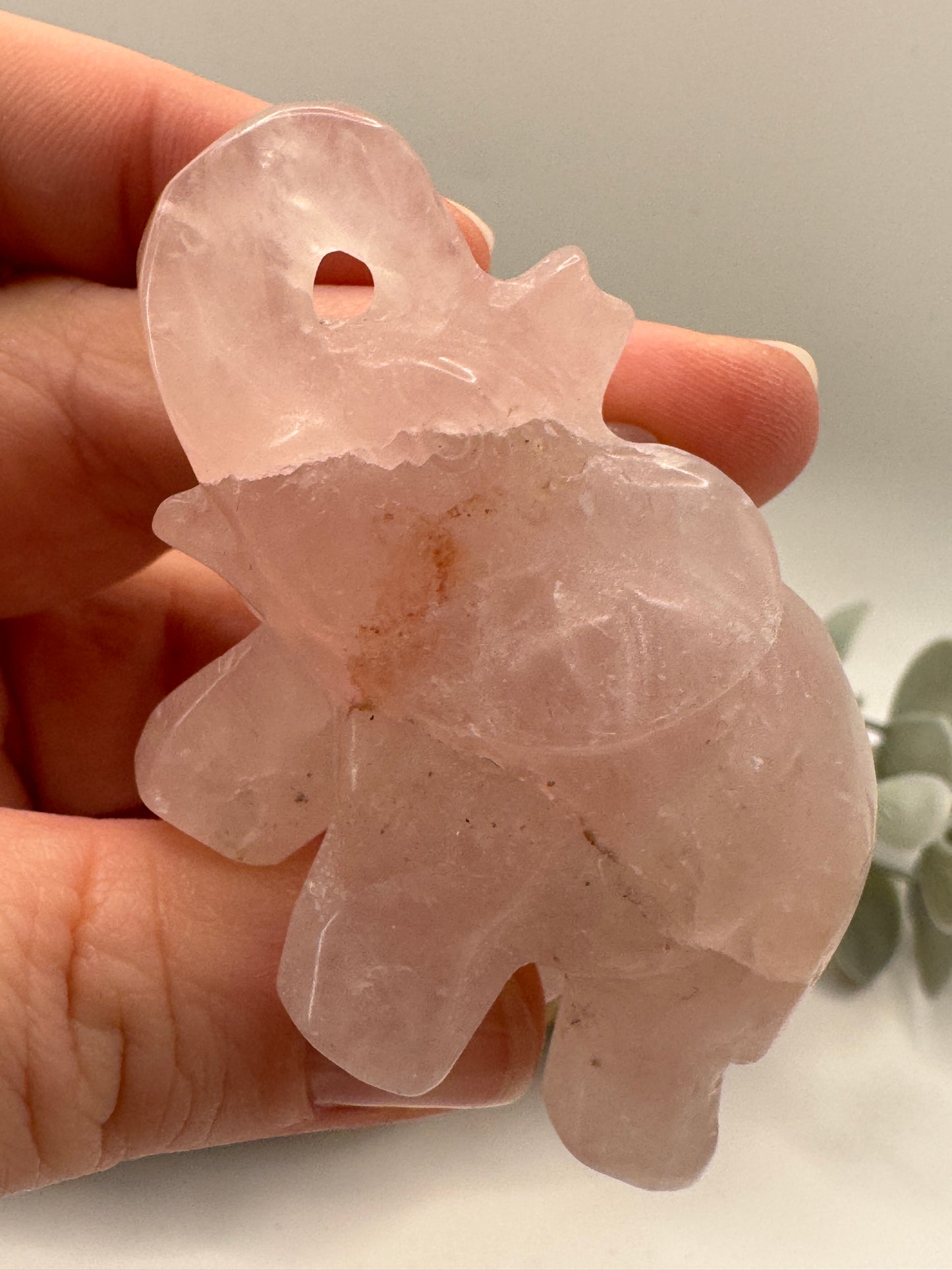Rose Quartz Elephant