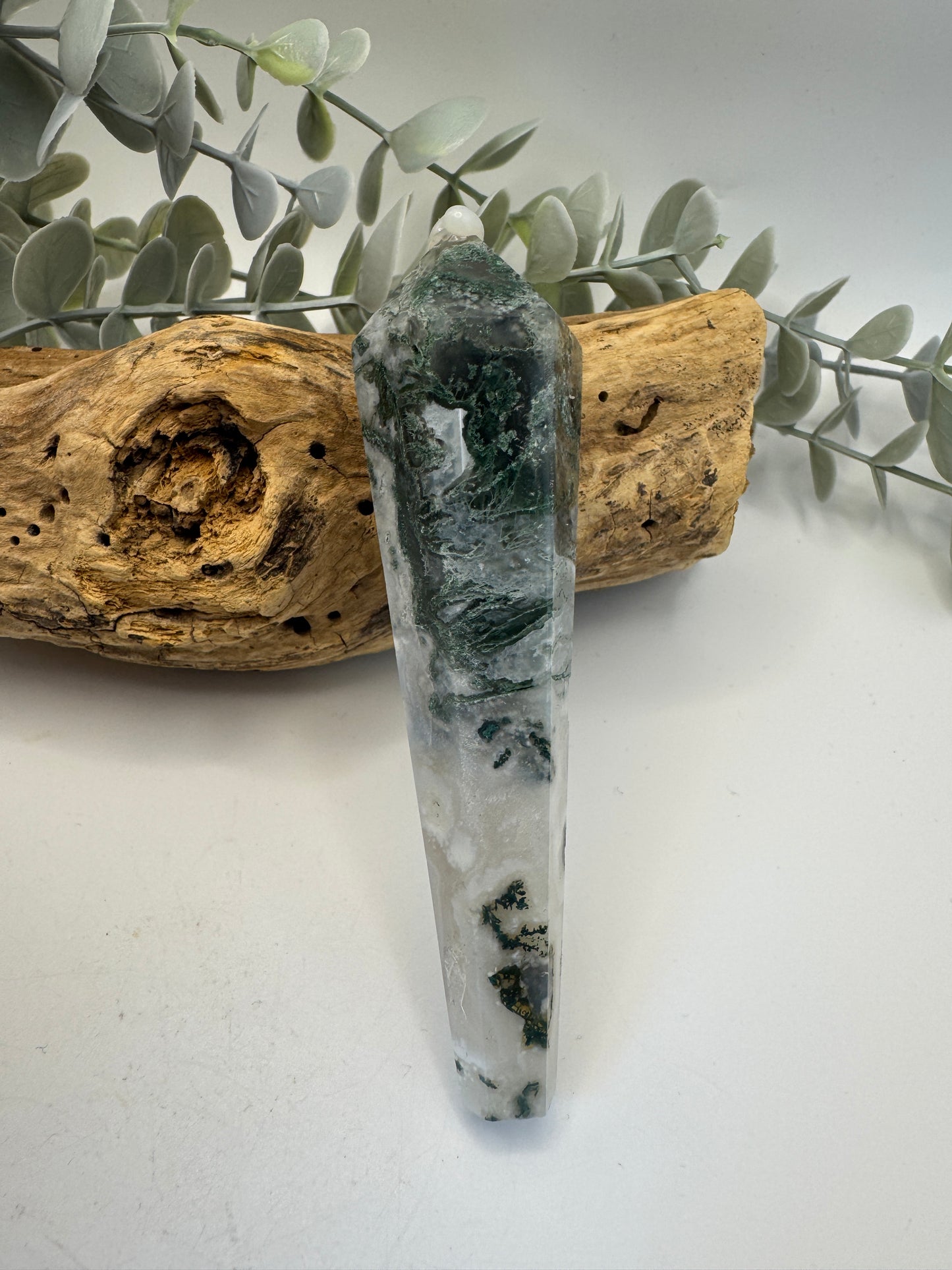 Moss Agate Wand