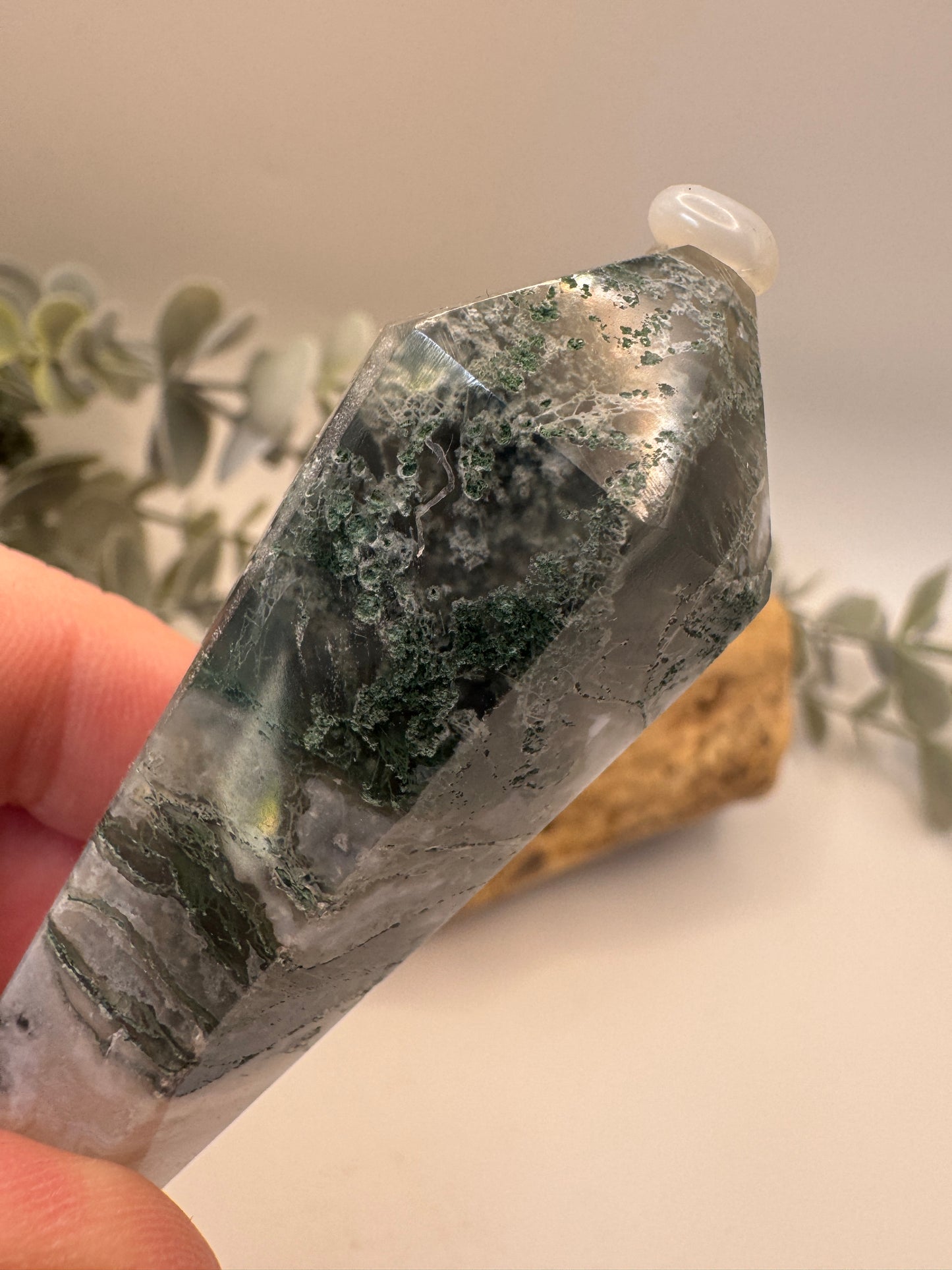 Moss Agate Wand