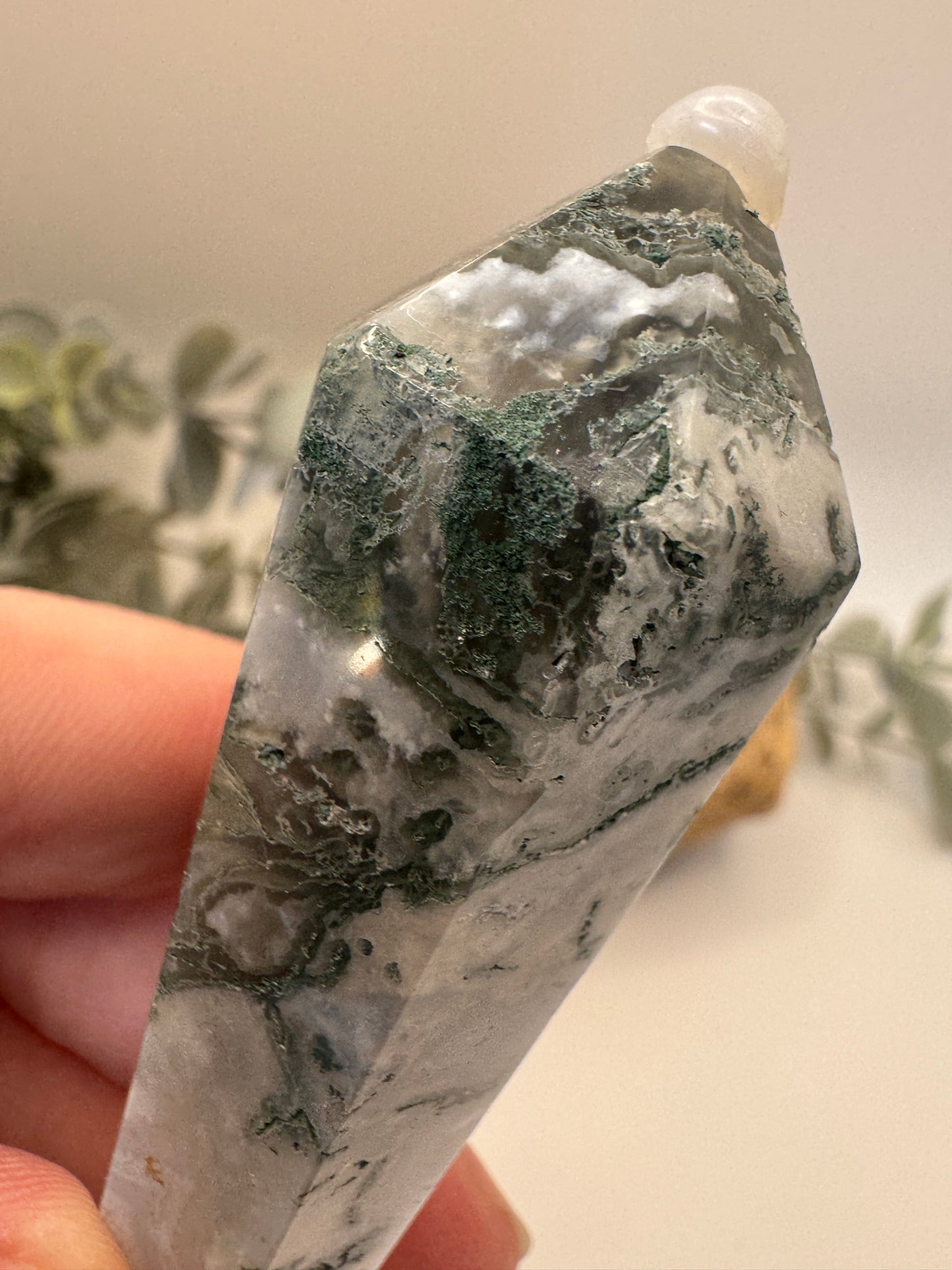 Moss Agate Wand