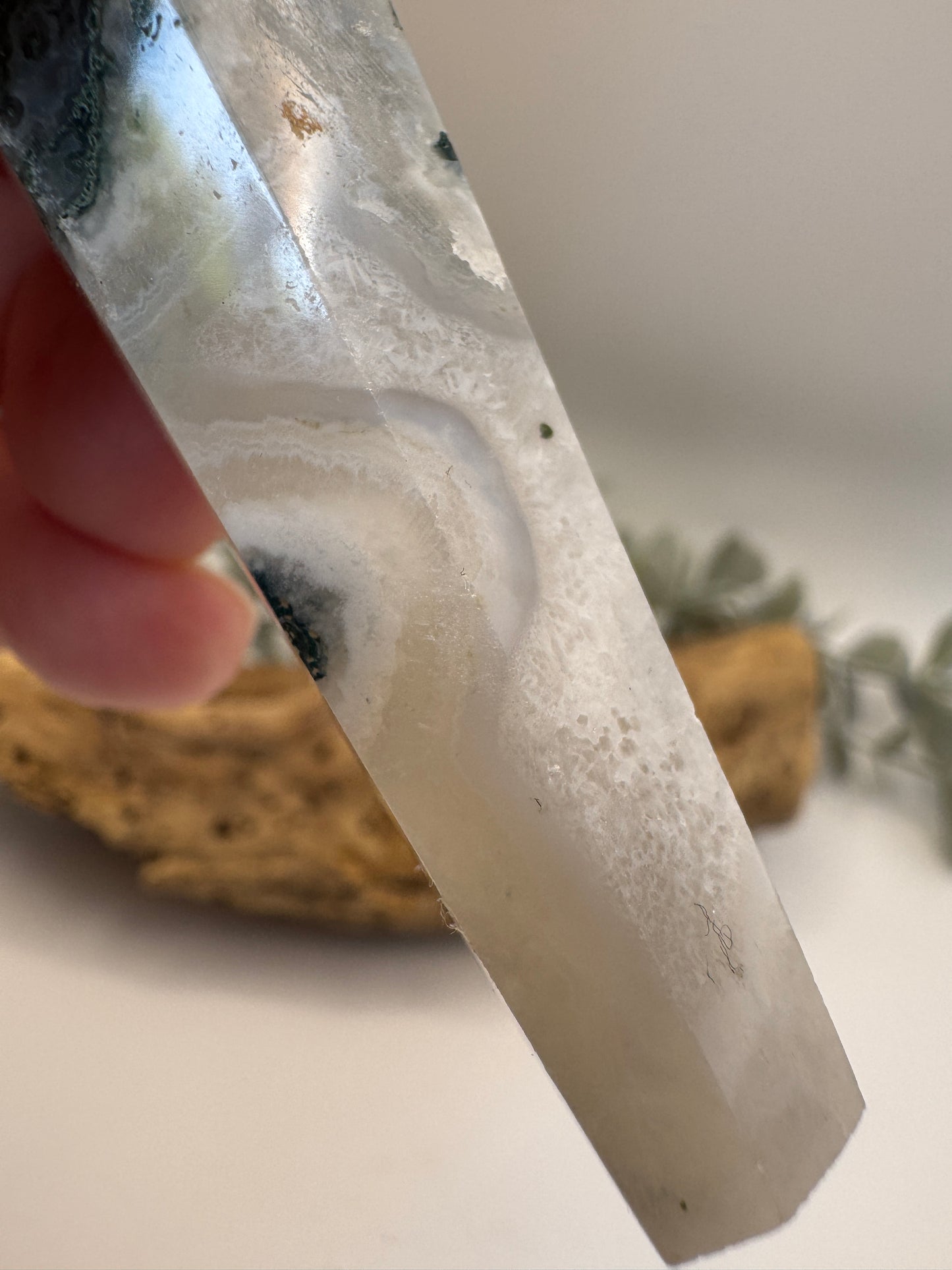 Moss Agate Wand