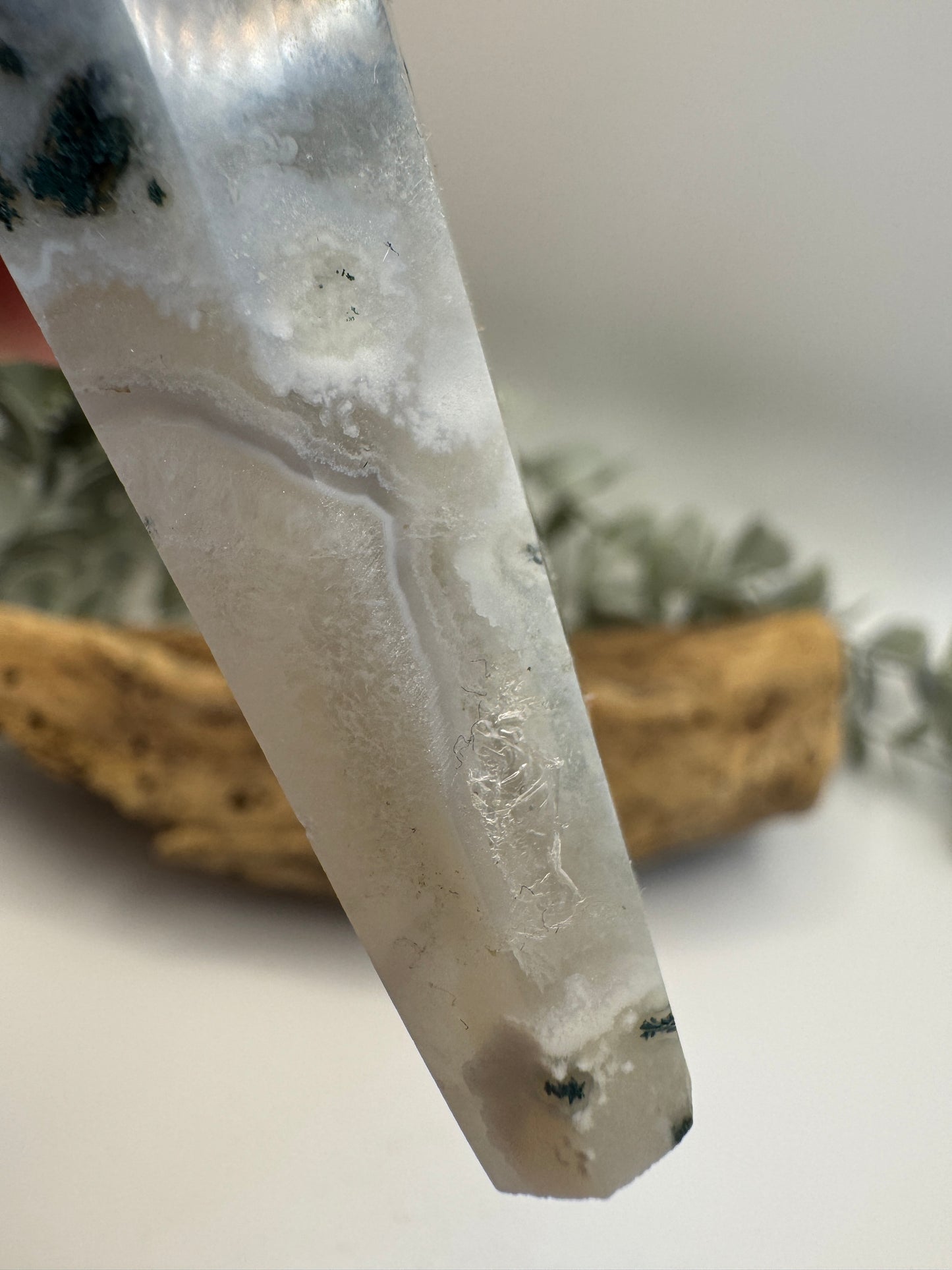 Moss Agate Wand