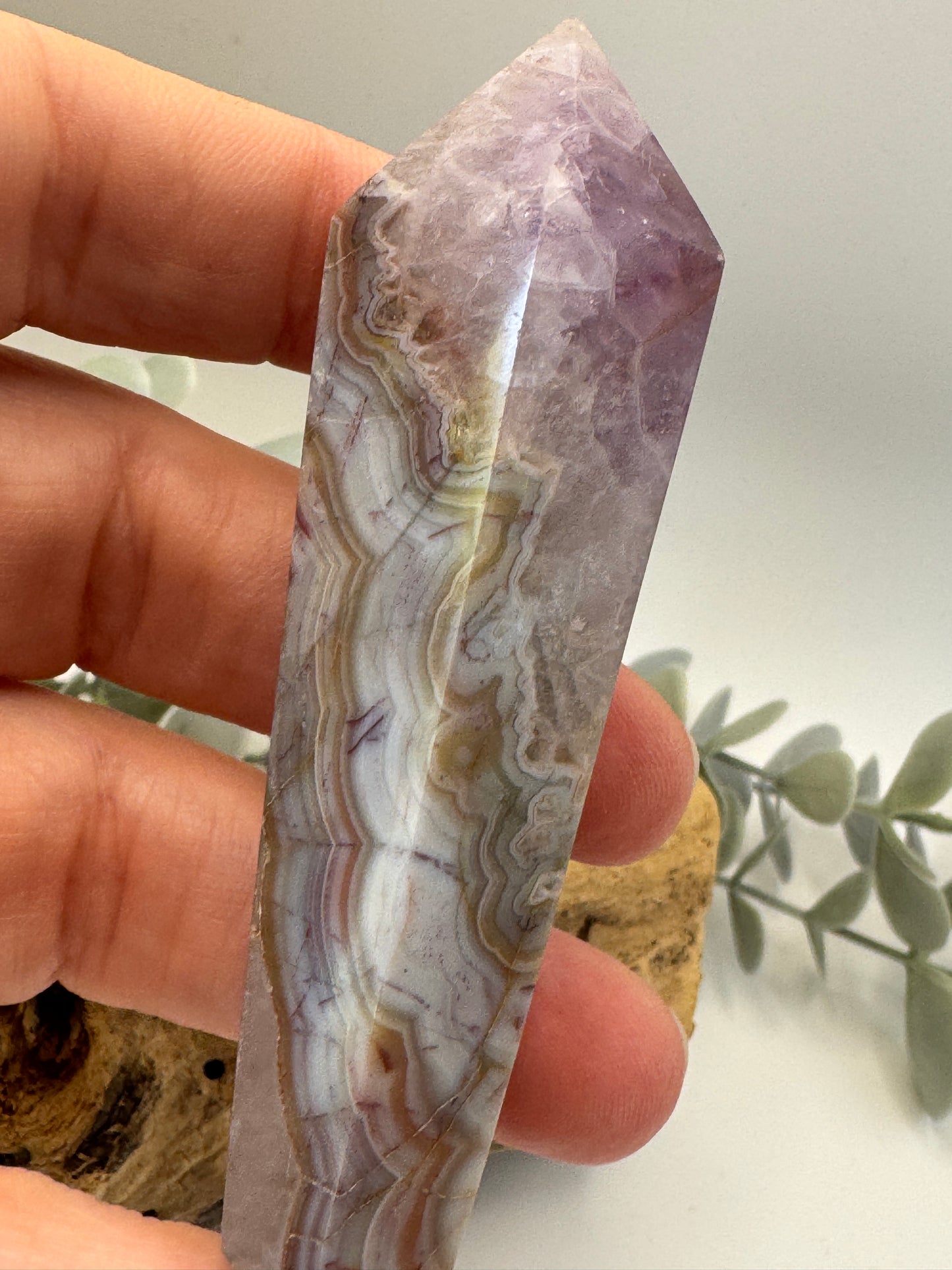 Amethyst Agate Wand