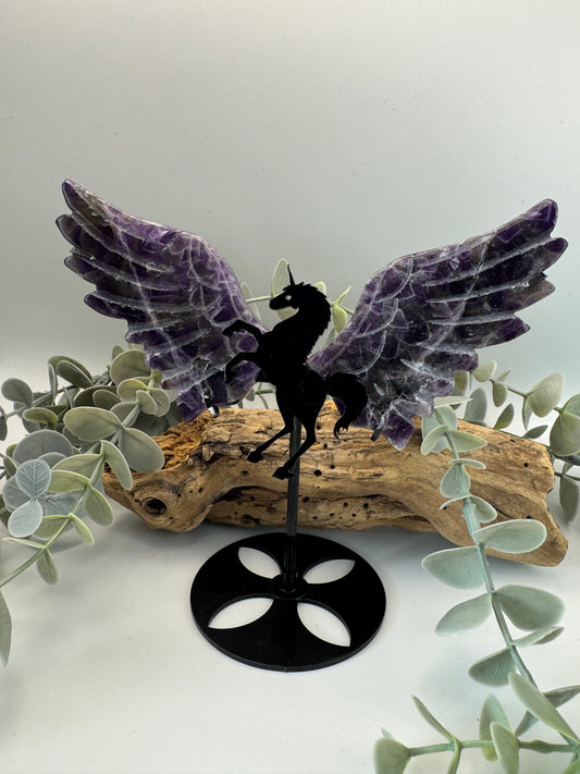 Amethyst Wings on Unicorn Stand