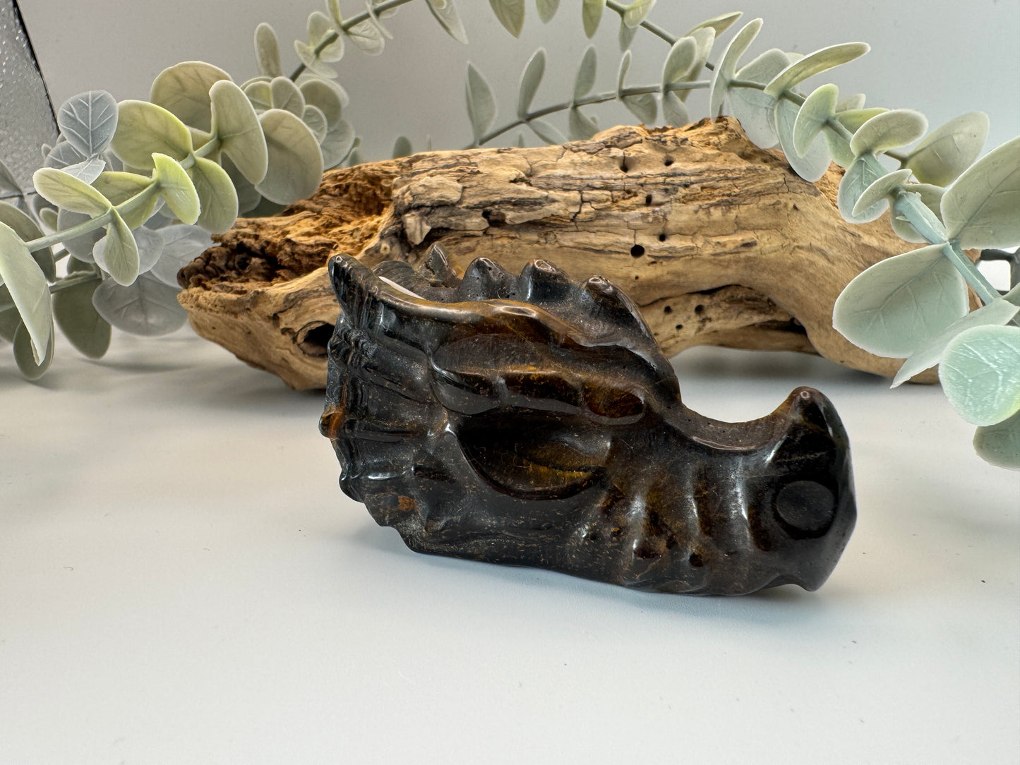 Tigers Eye Dragon Head
