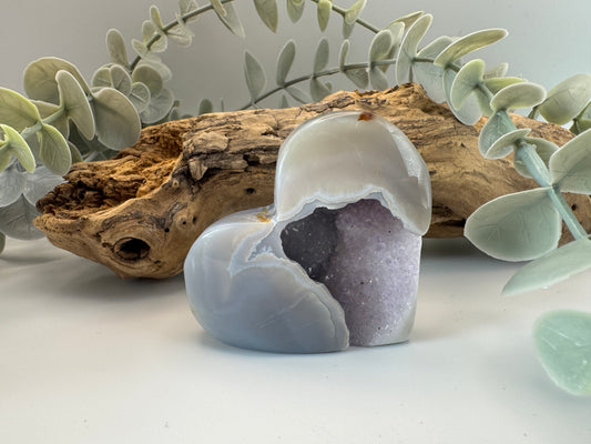 Agate Druzy Heart