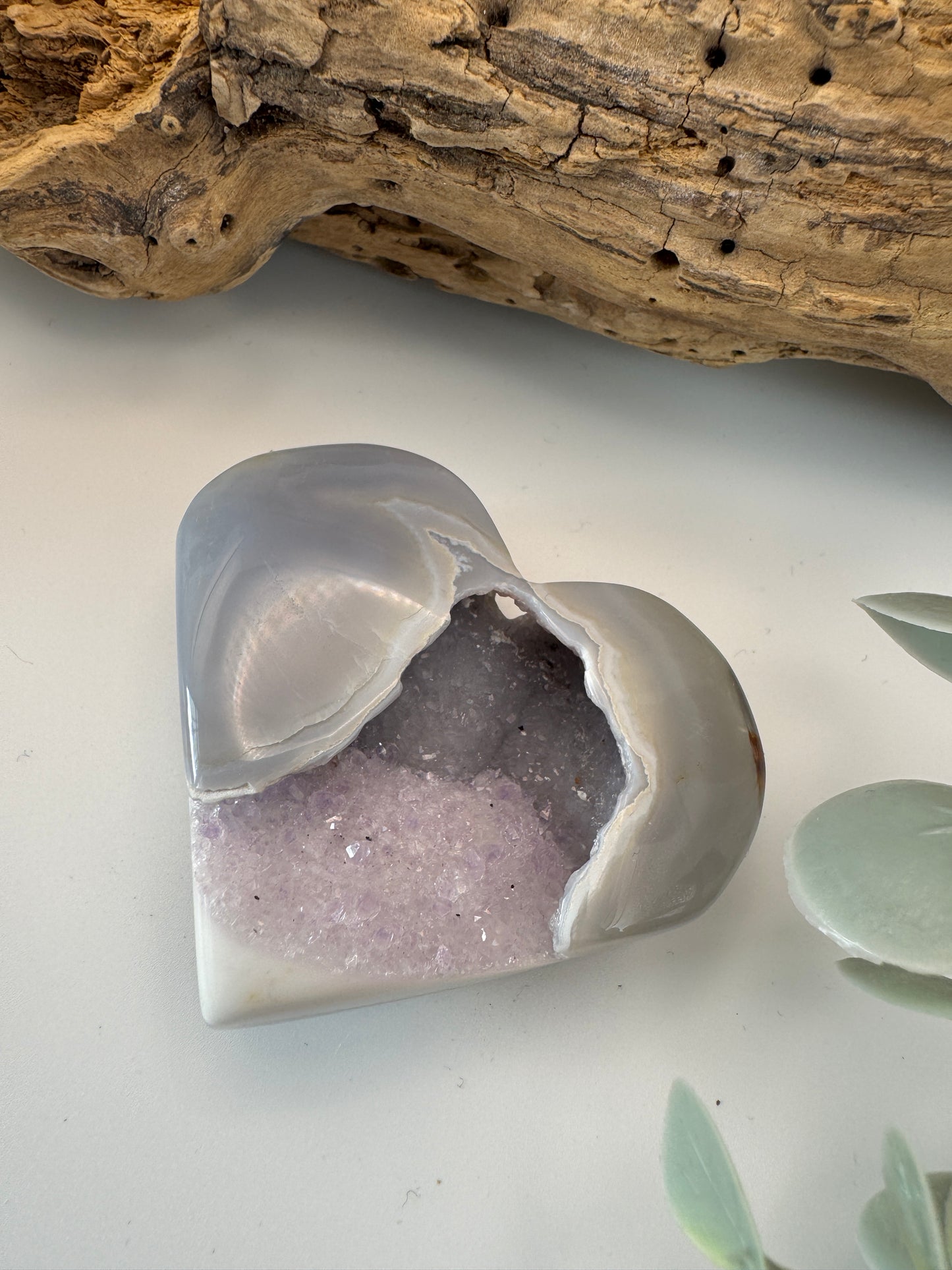 Agate Druzy Heart