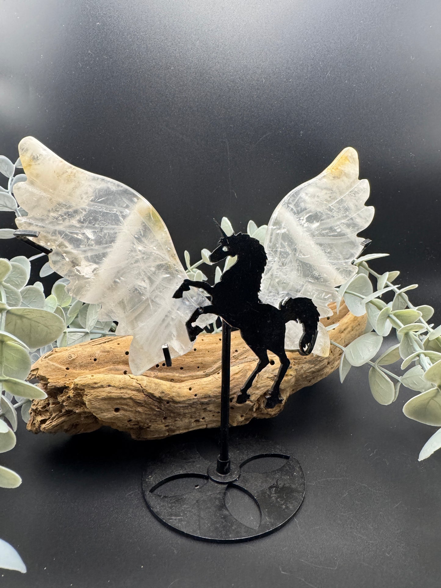 Golden Healer Wings on Unicorn Stand