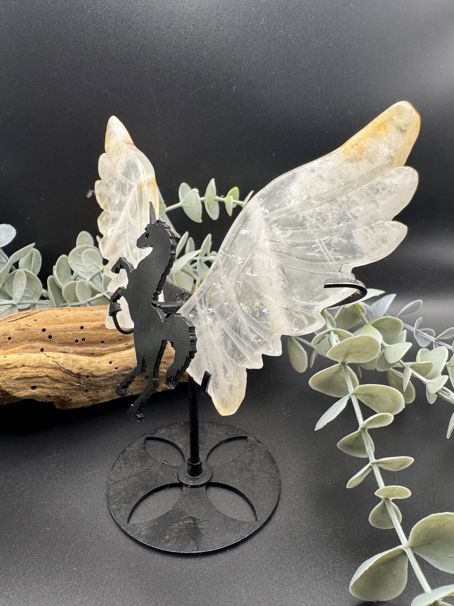 Golden Healer Wings on Unicorn Stand