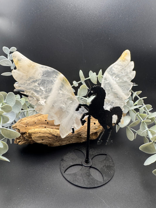 Golden Healer Wings on Unicorn Stand