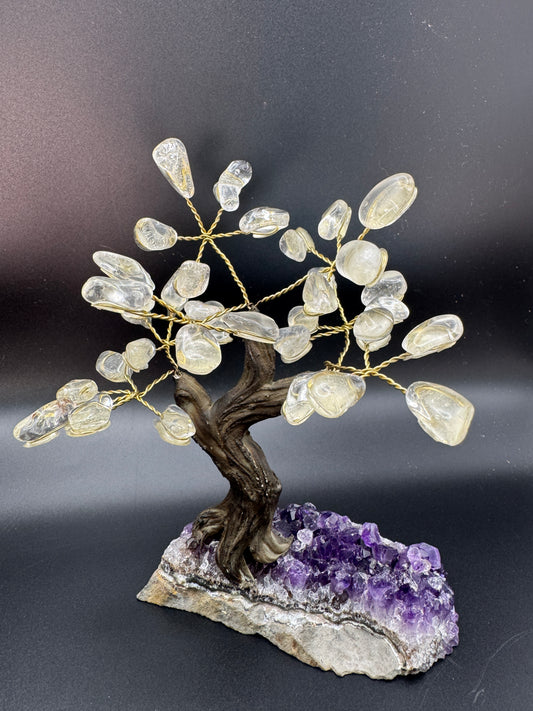 Citrine & Amethyst Tree