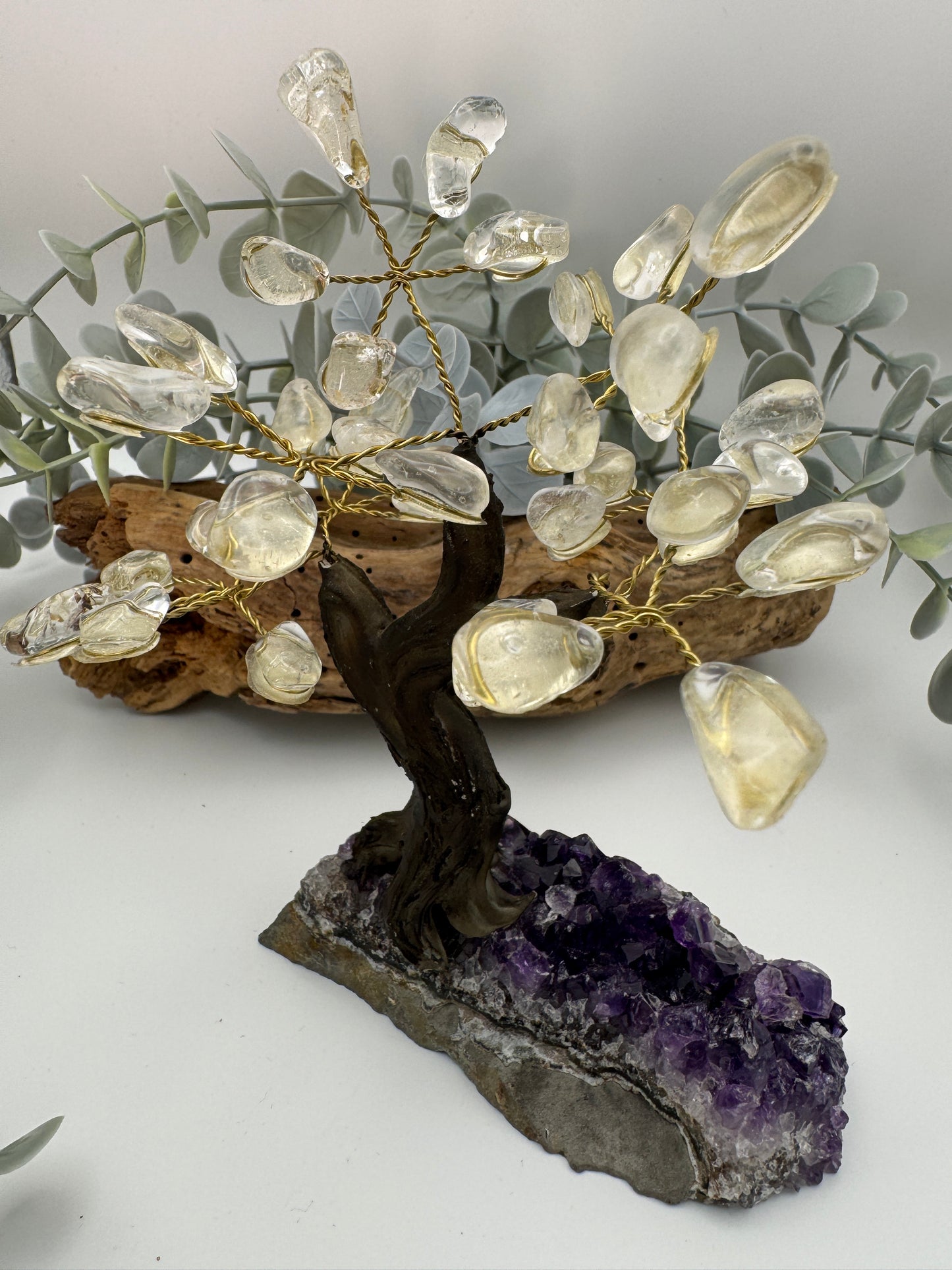 Citrine & Amethyst Tree