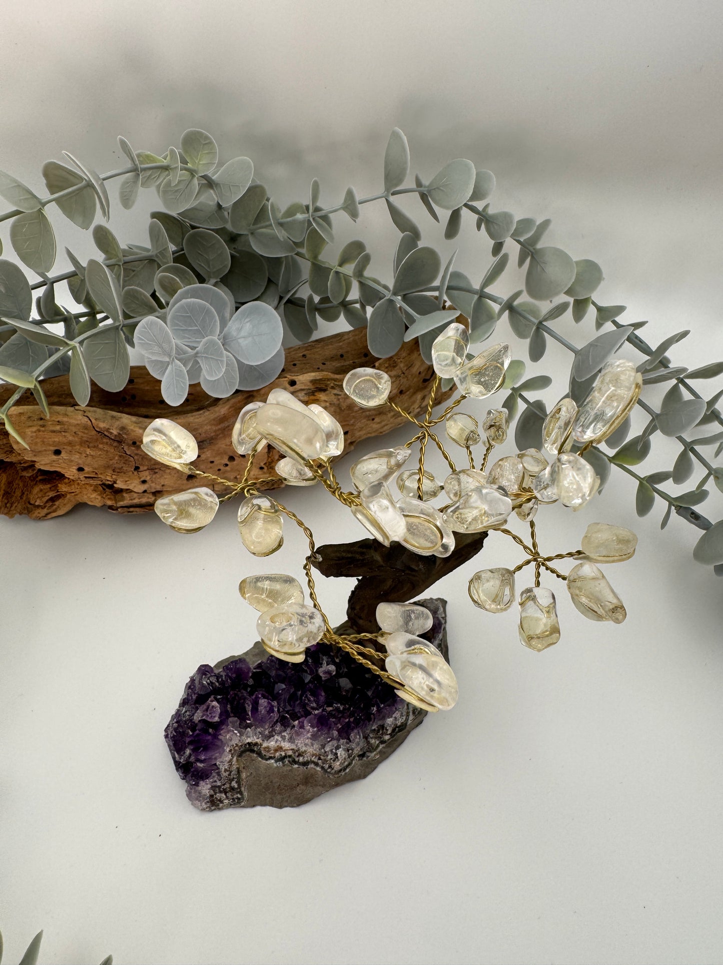 Citrine & Amethyst Tree