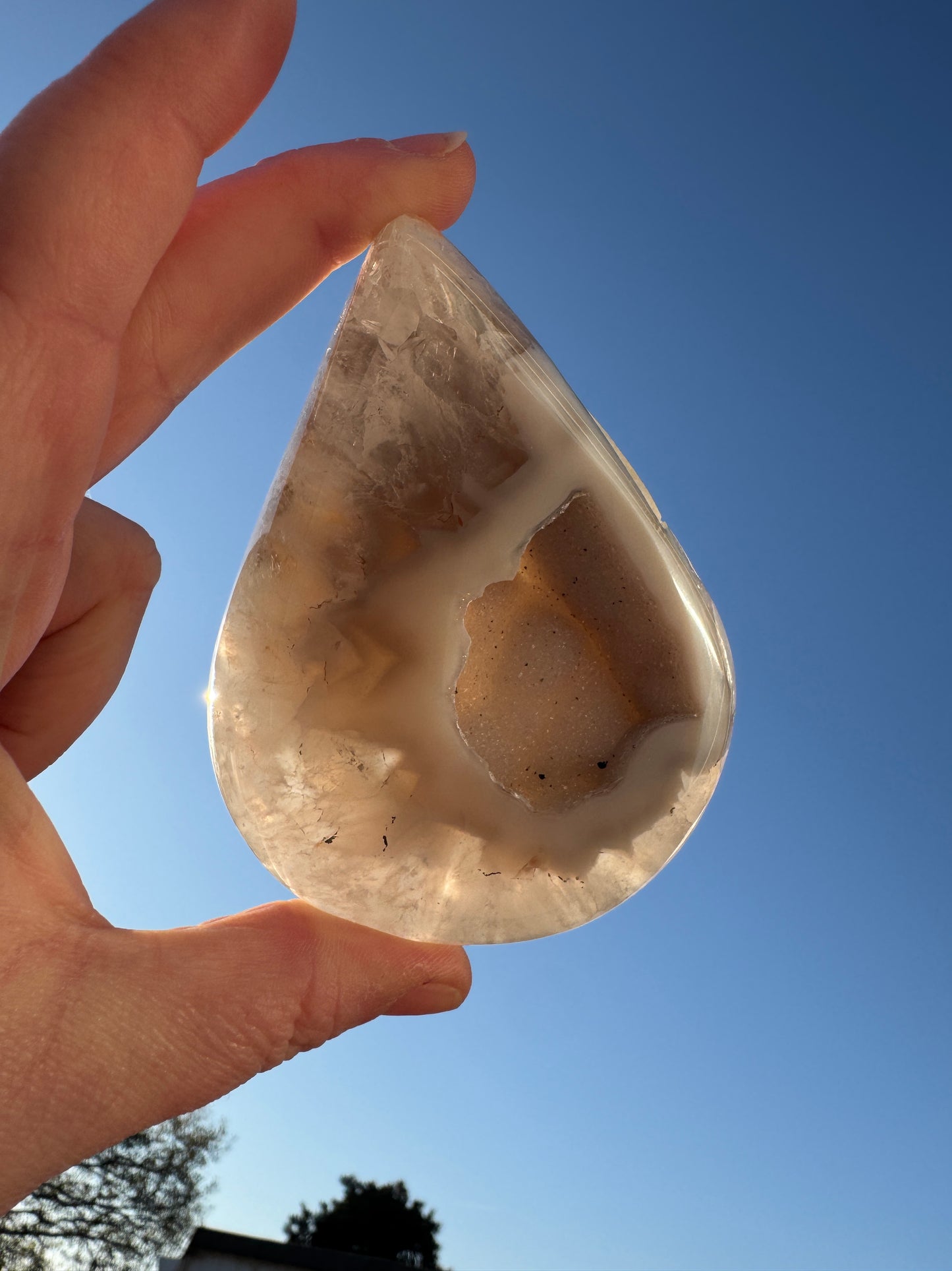 Agate Teardrop with Stand