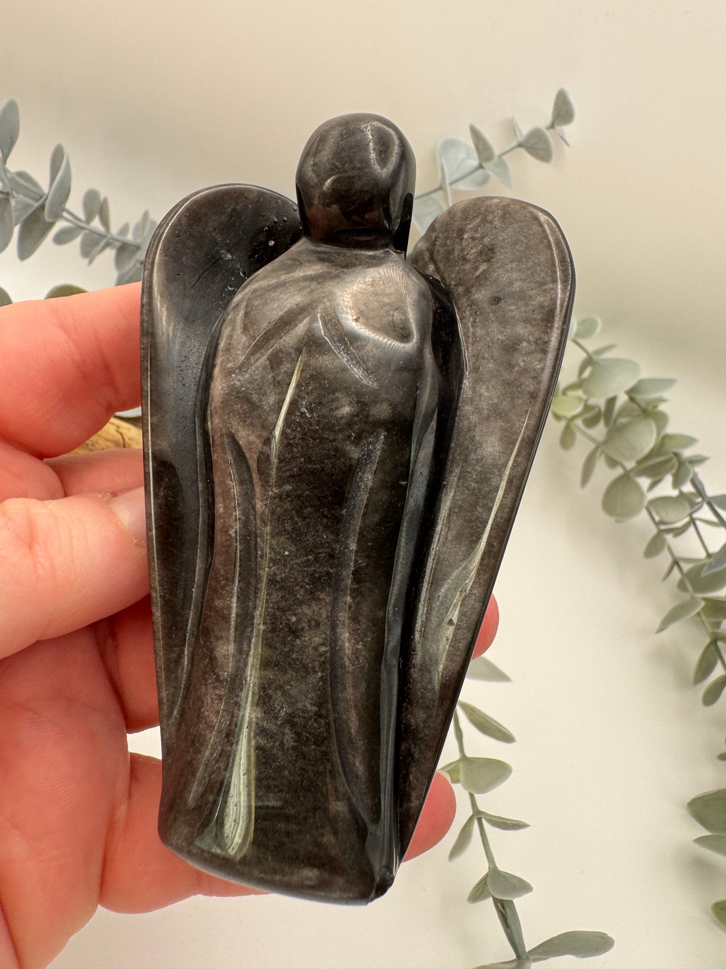Silver Obsidian Angel
