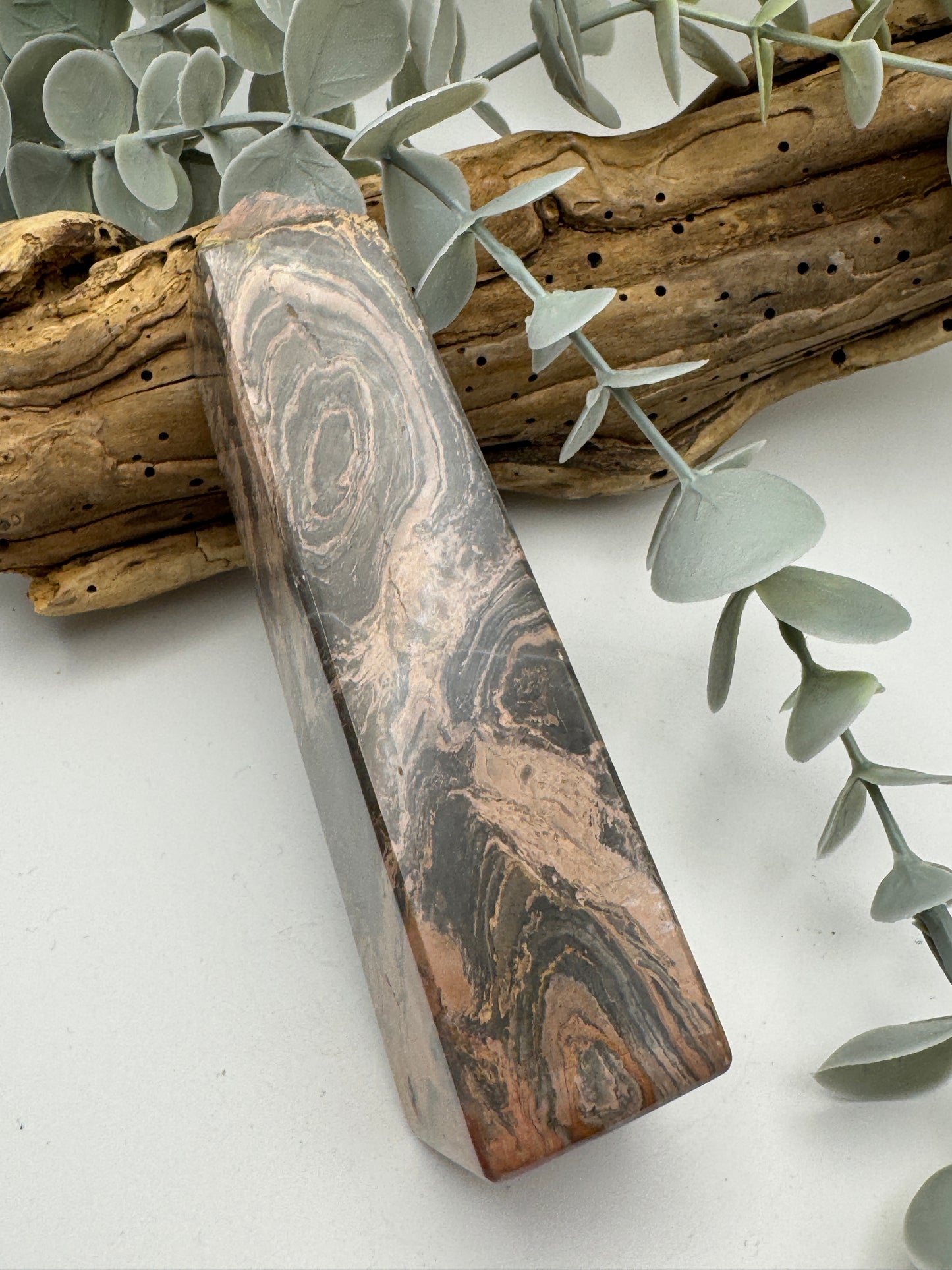 Silver Leaf Jasper Tower
