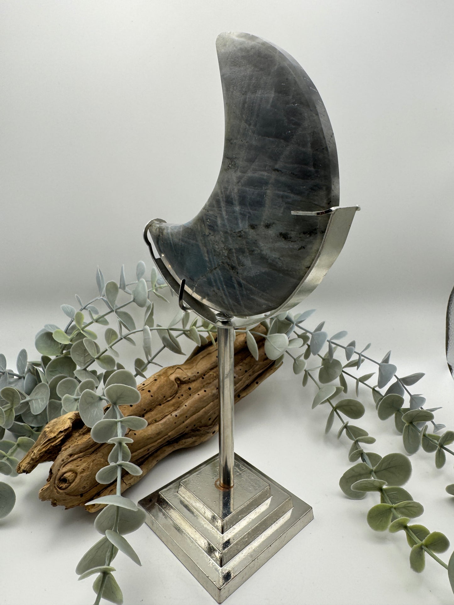 Labradorite Moon with Stand