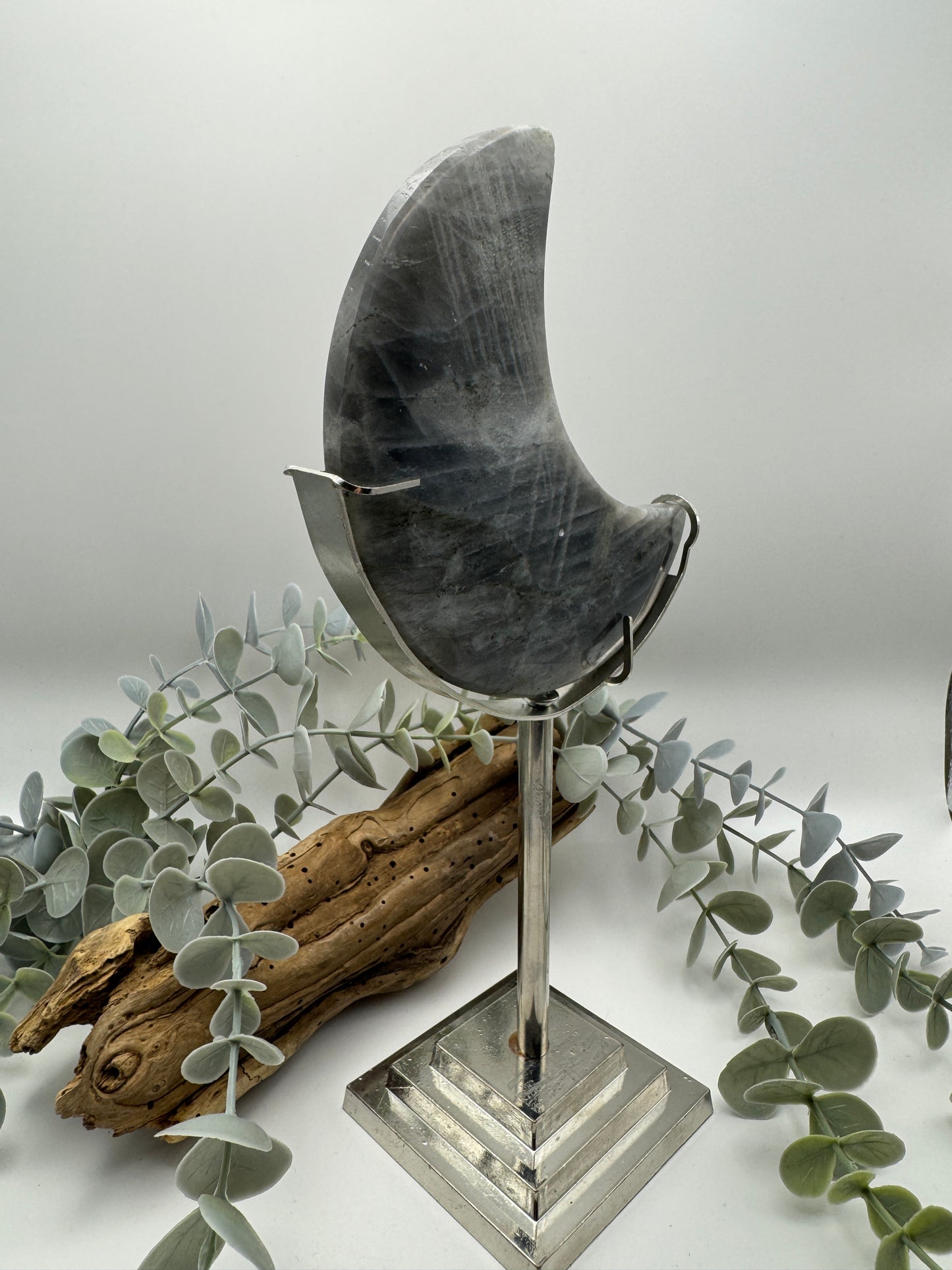 Labradorite Moon with Stand