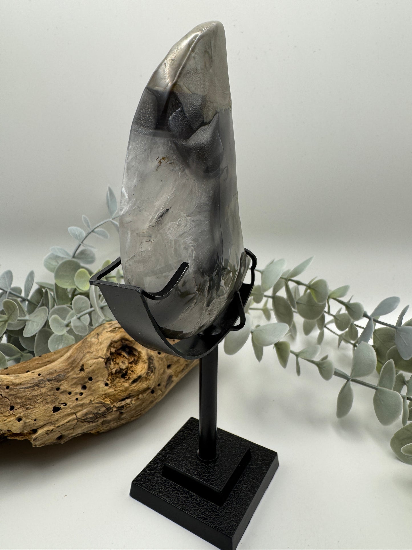 Volcanic Agate Moon with Stand