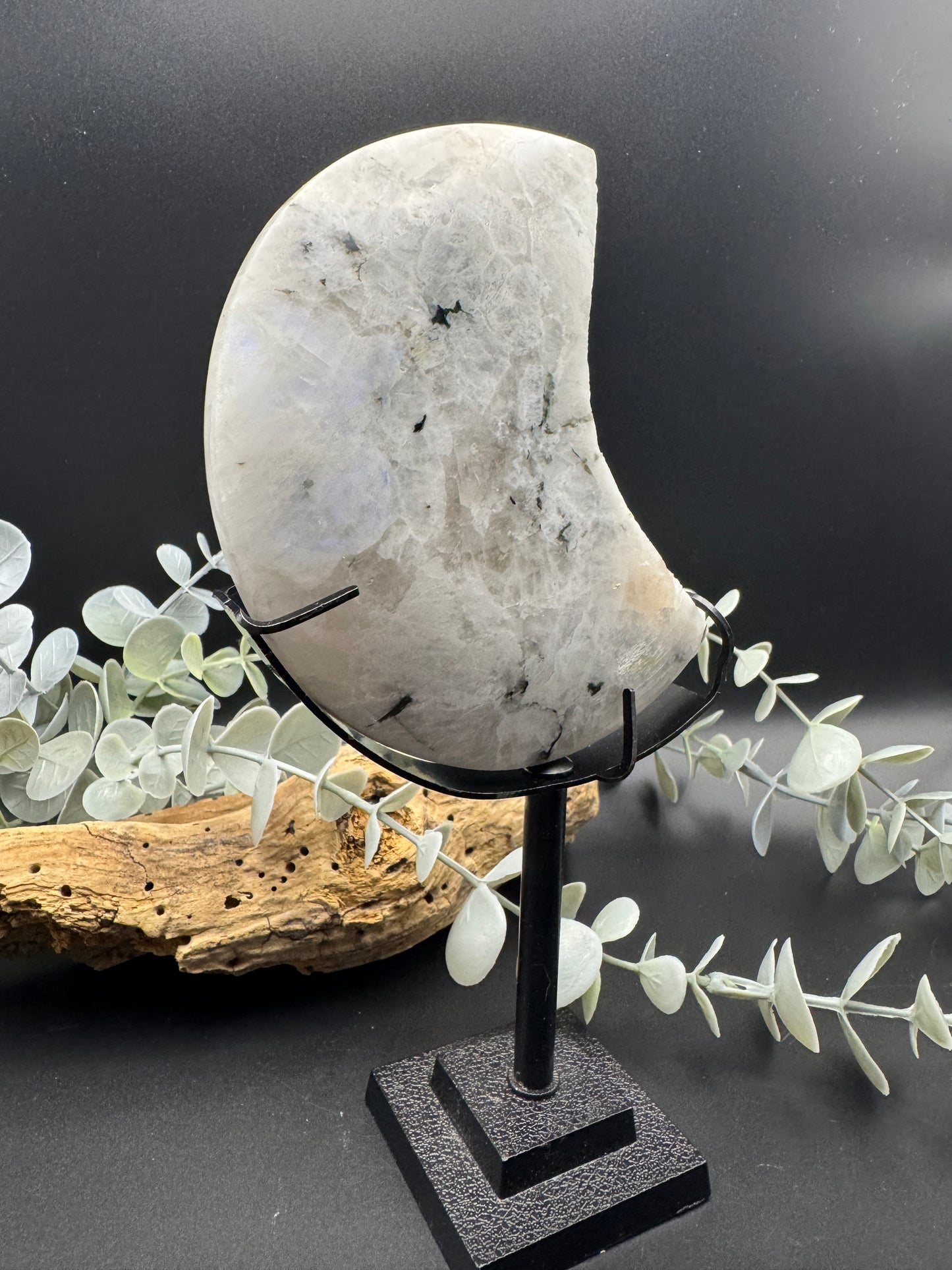 Moonstone Moon with Stand