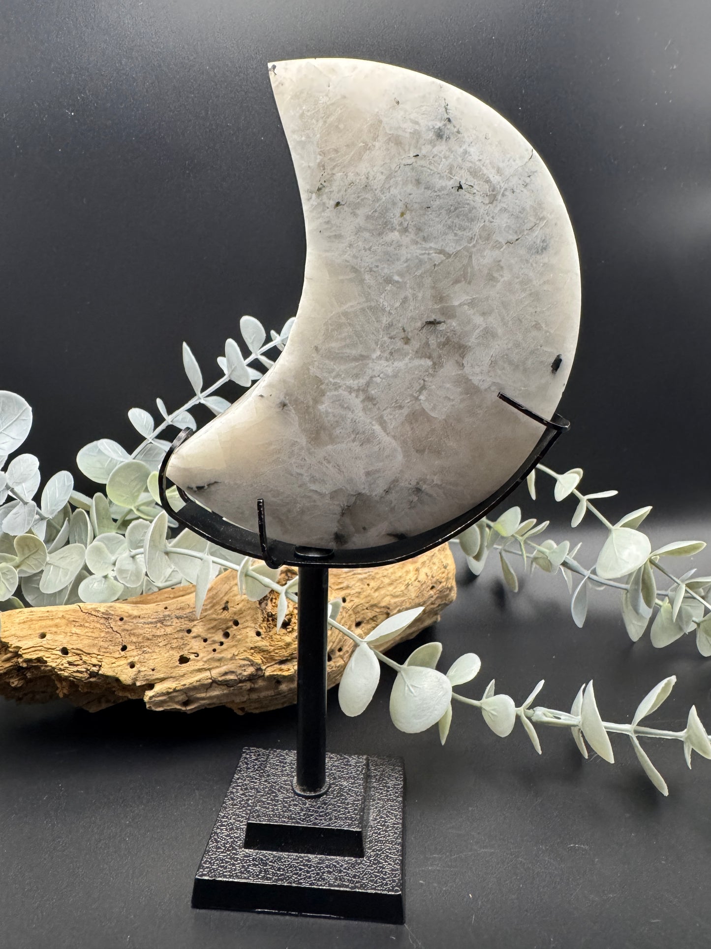 Moonstone Moon with Stand
