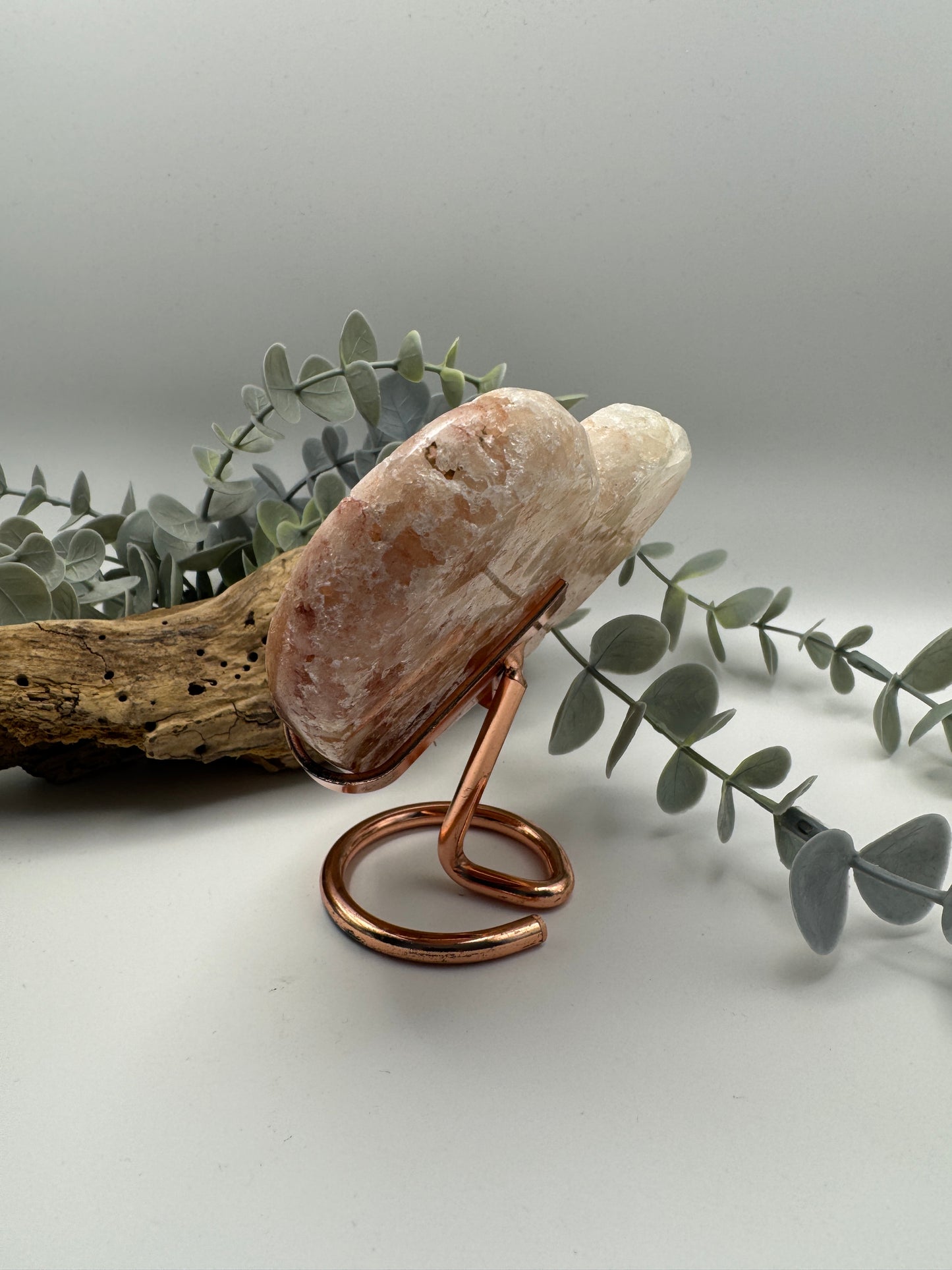Pink Amethyst Heart with Stand