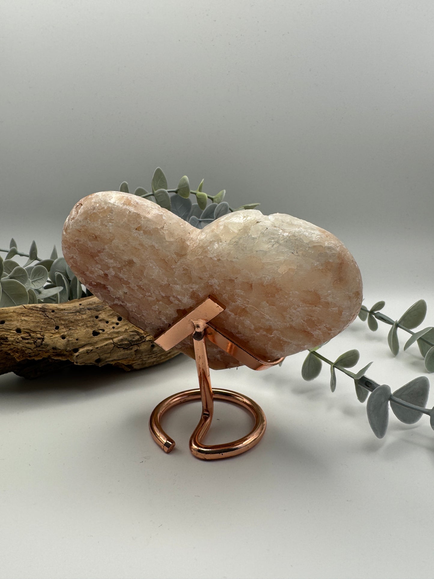 Pink Amethyst Heart with Stand