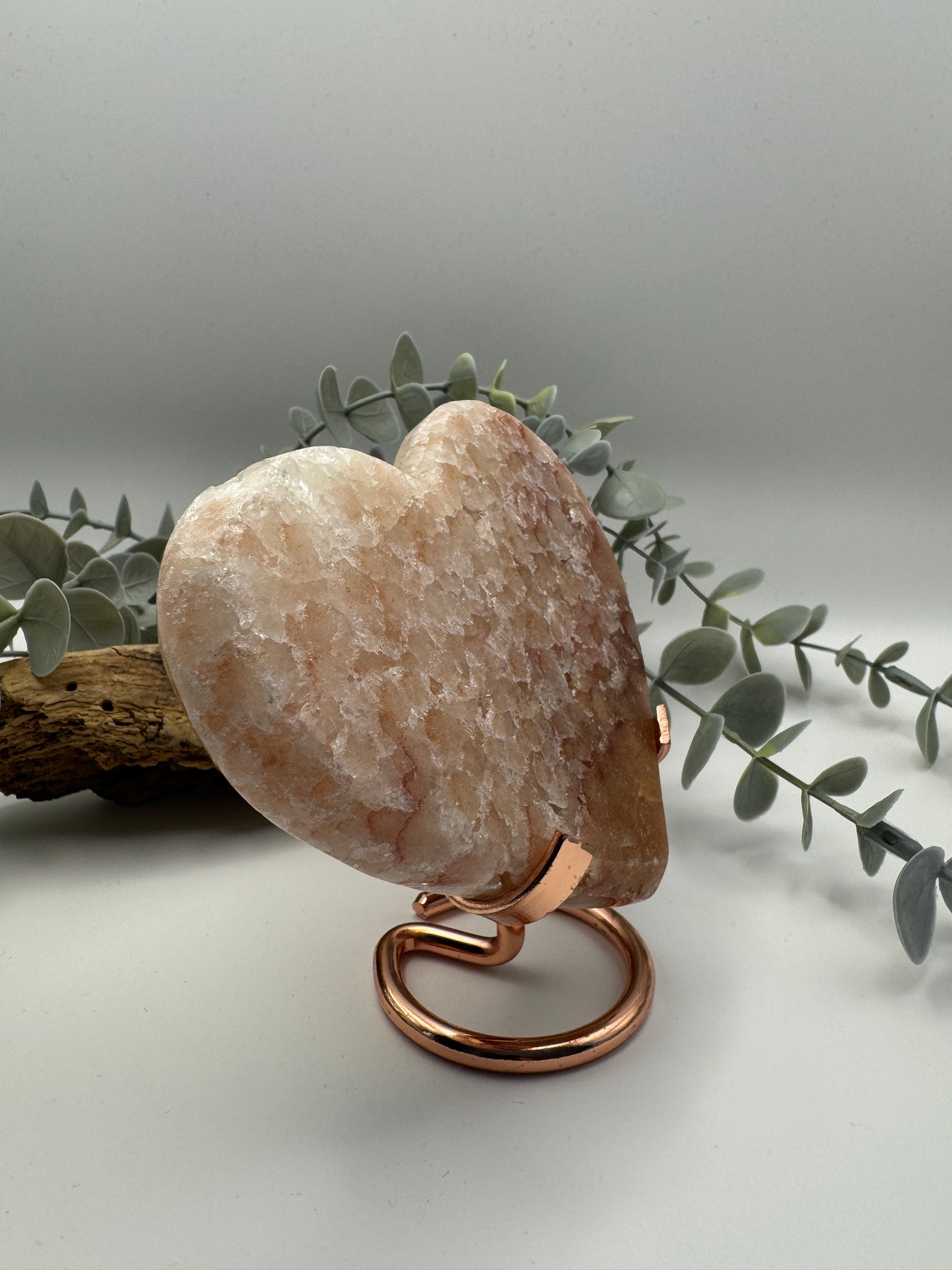 Pink Amethyst Heart with Stand