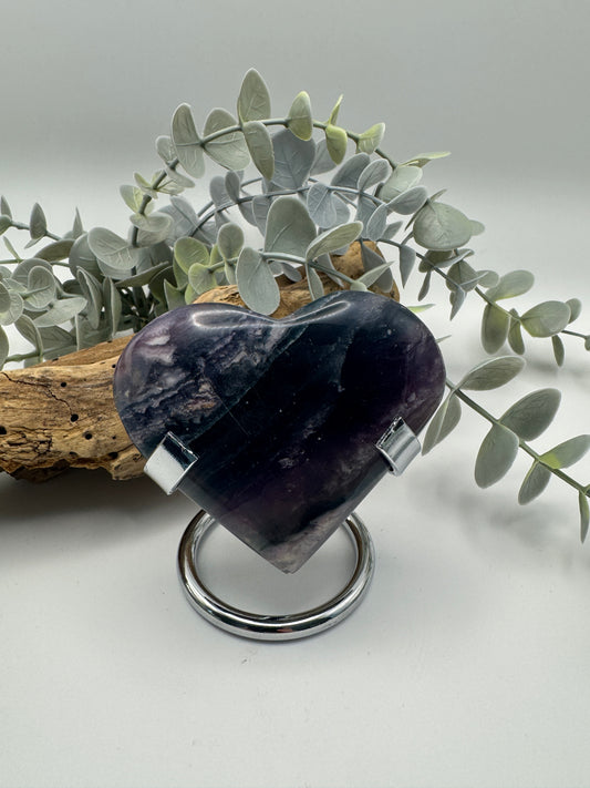 Fluorite Heart with Stand