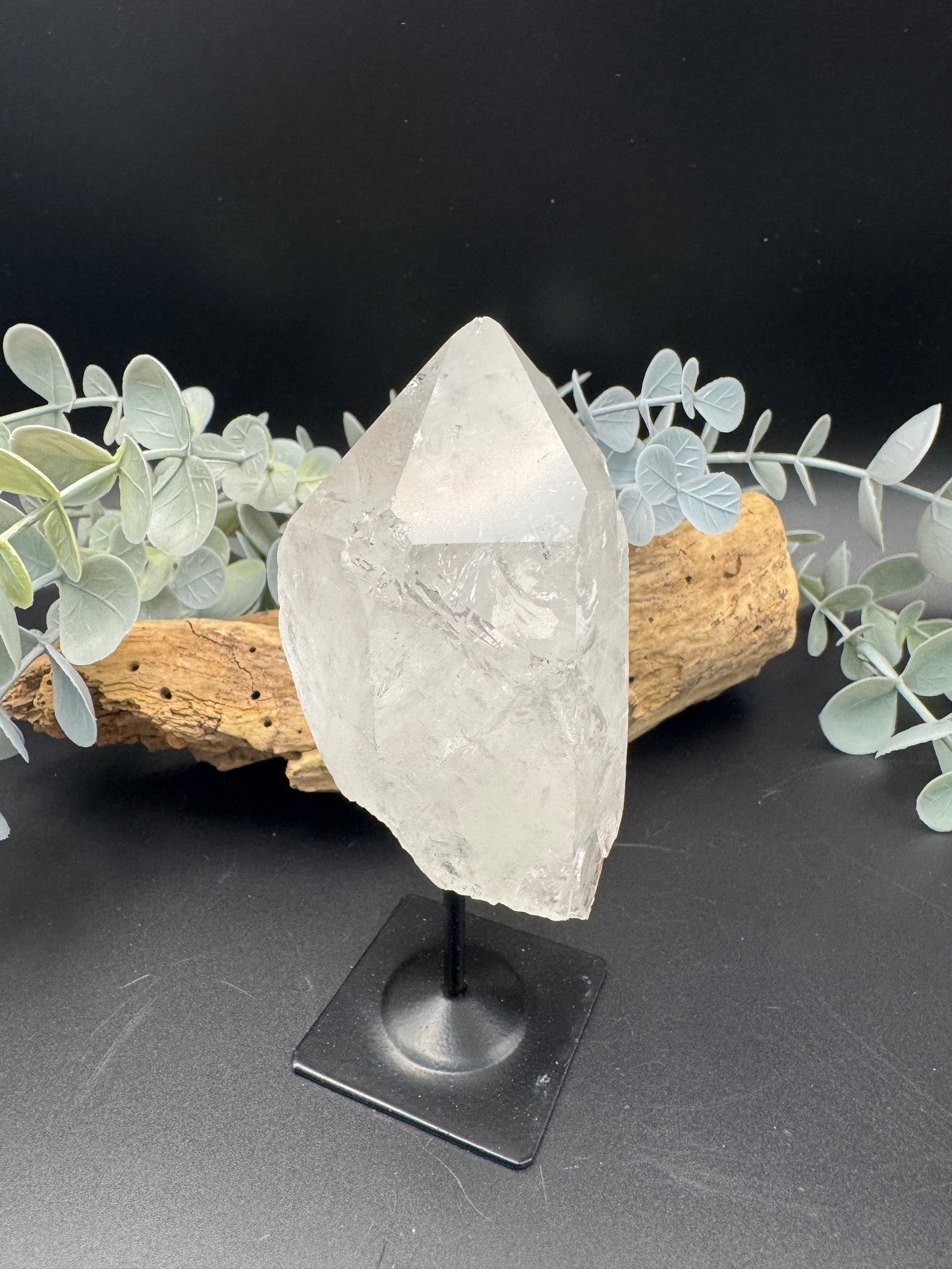 Clear Quartz Point on Stand