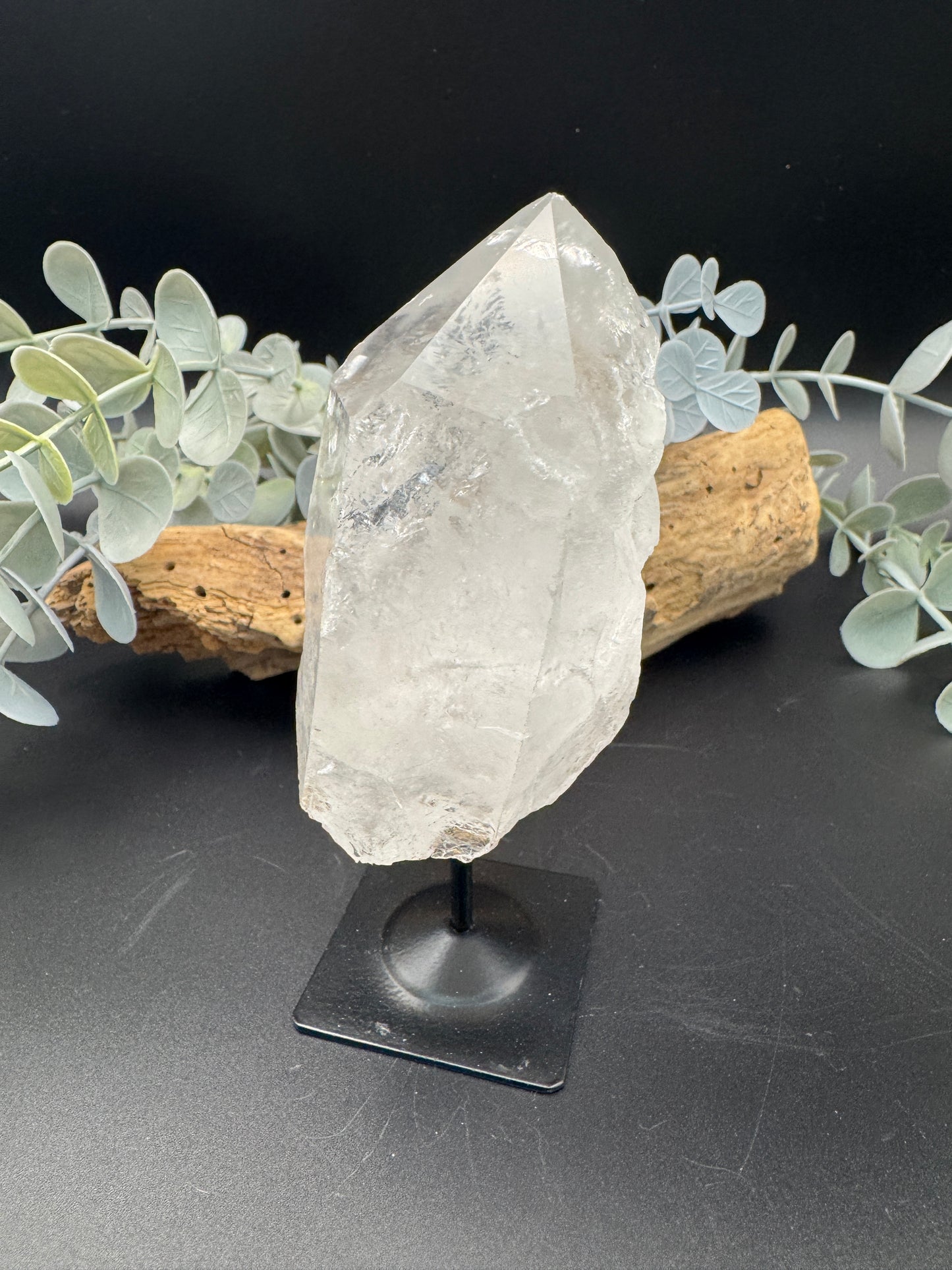 Clear Quartz Point on Stand