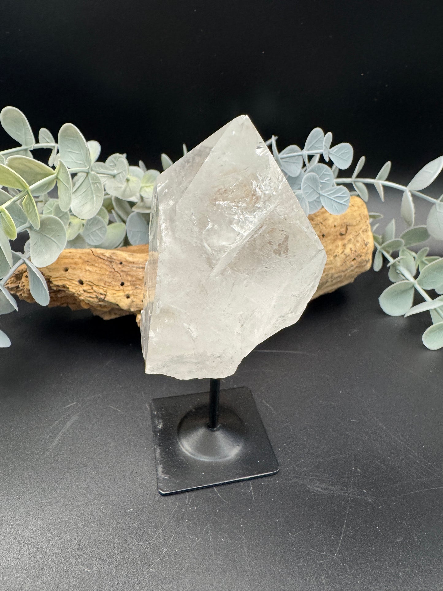 Clear Quartz Point on Stand