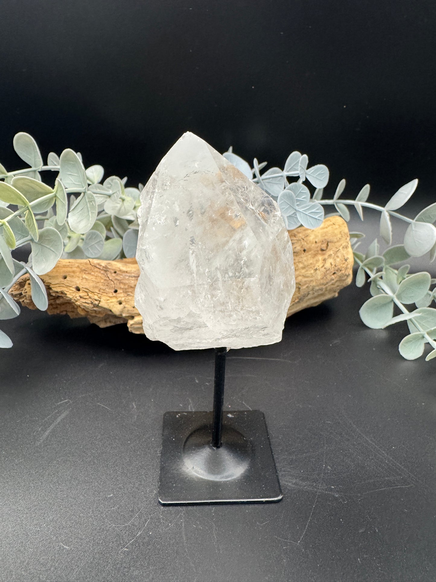 Clear Quartz Point on Stand