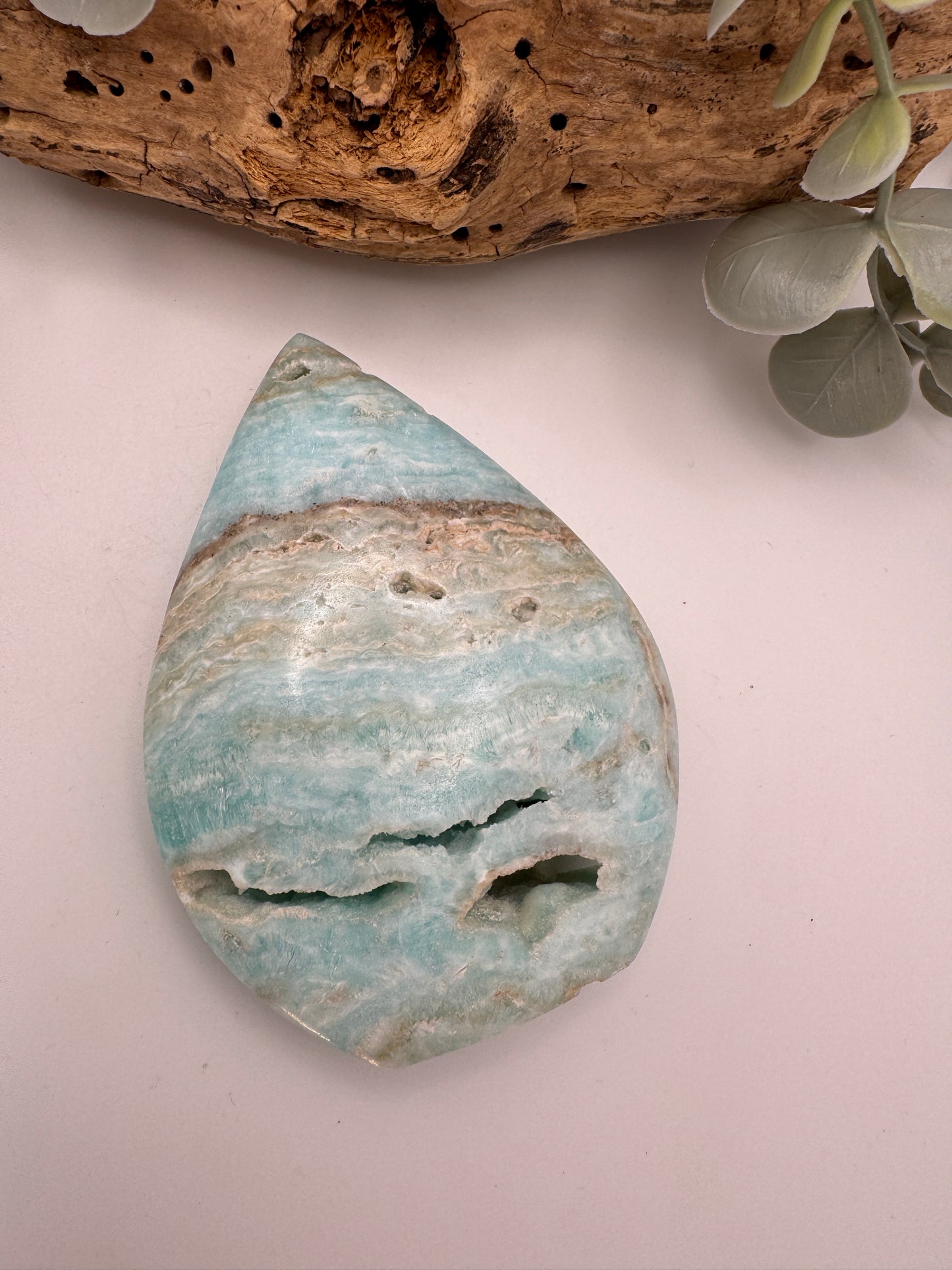 Blue Aragonite Teardrop