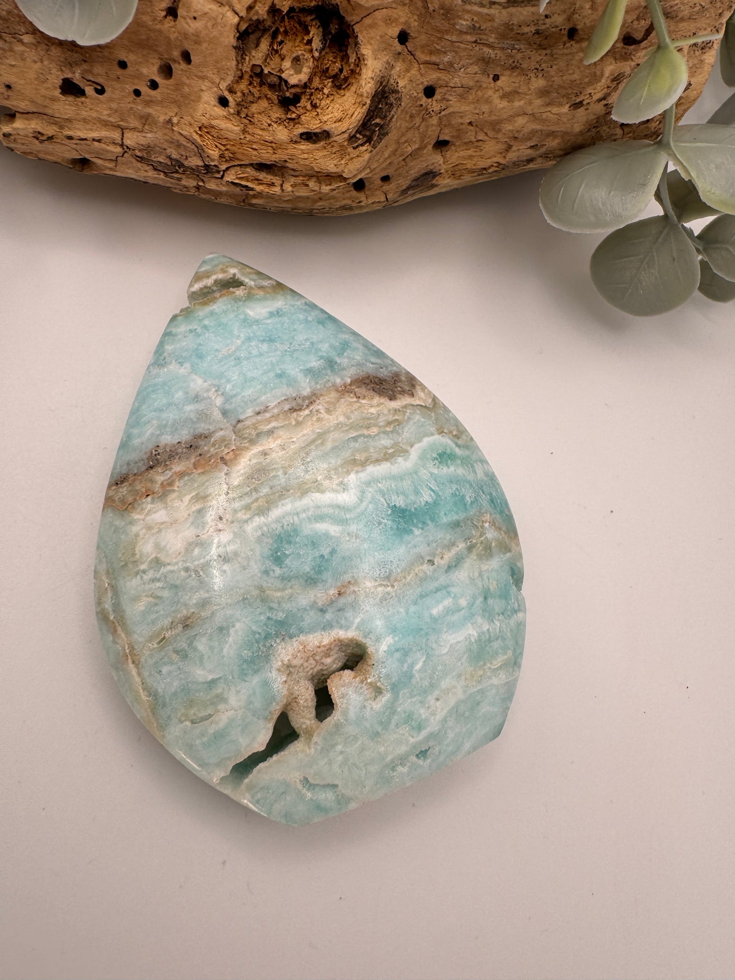 Blue Aragonite Teardrop