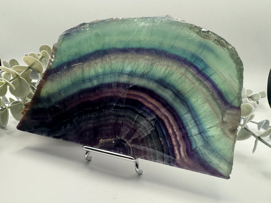 Fluorite Slice/Slab with stand