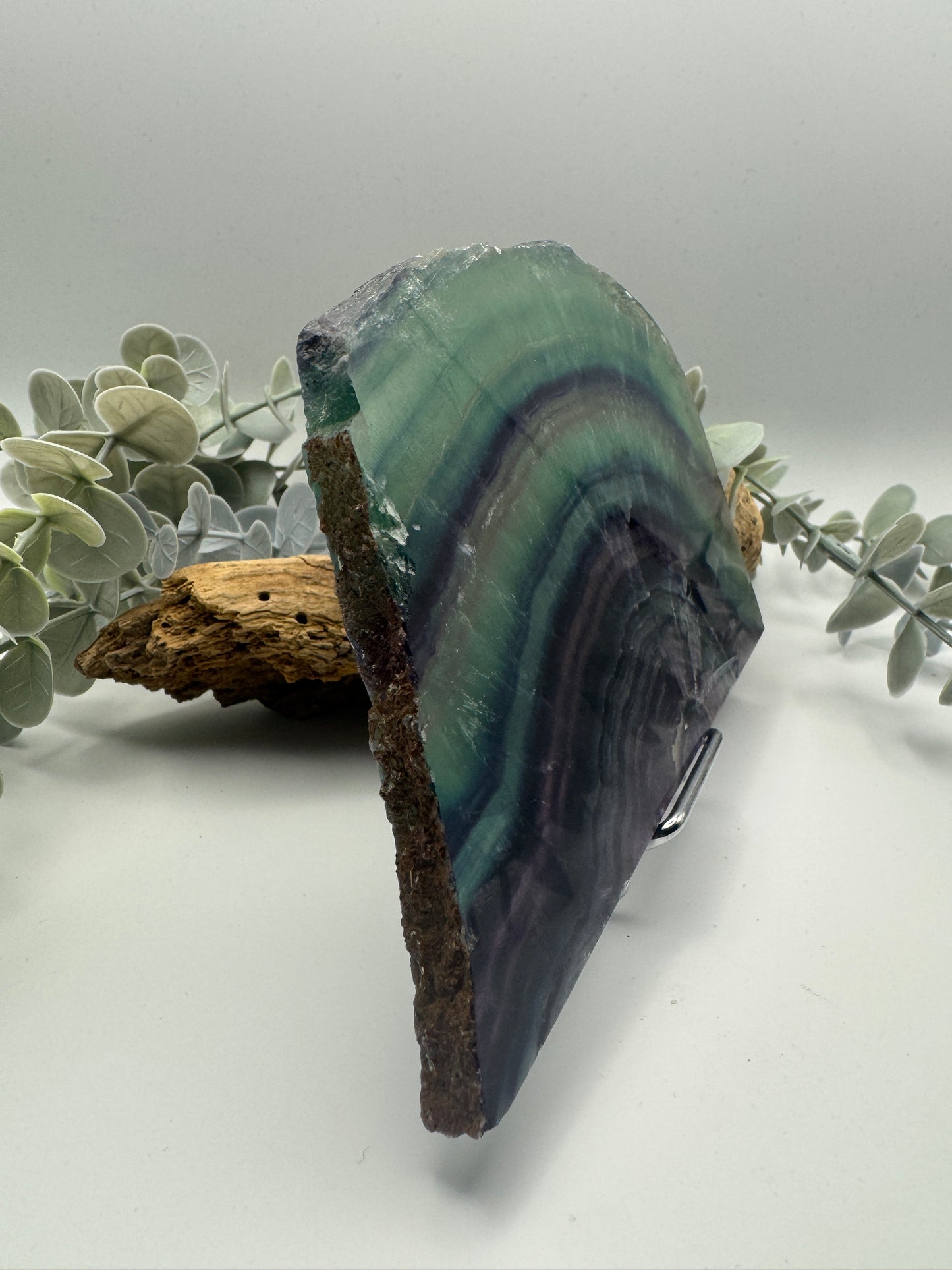 Fluorite Slice/Slab with stand