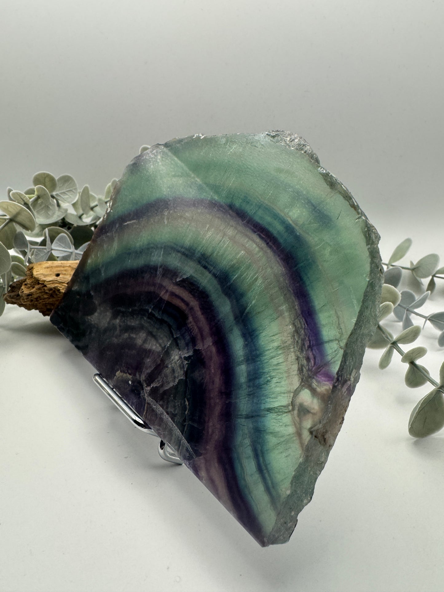 Fluorite Slice/Slab with stand
