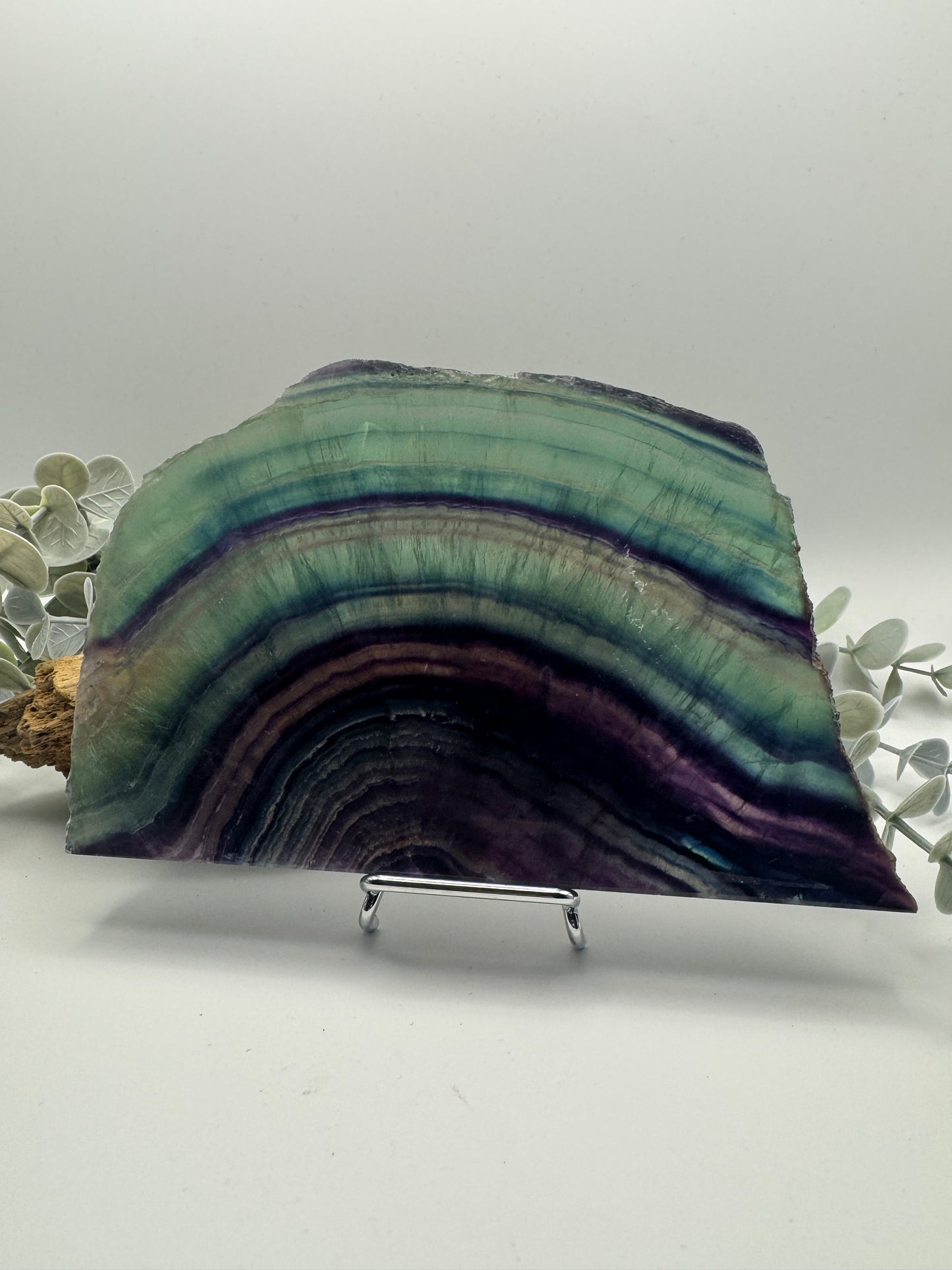 Fluorite Slice/Slab with stand