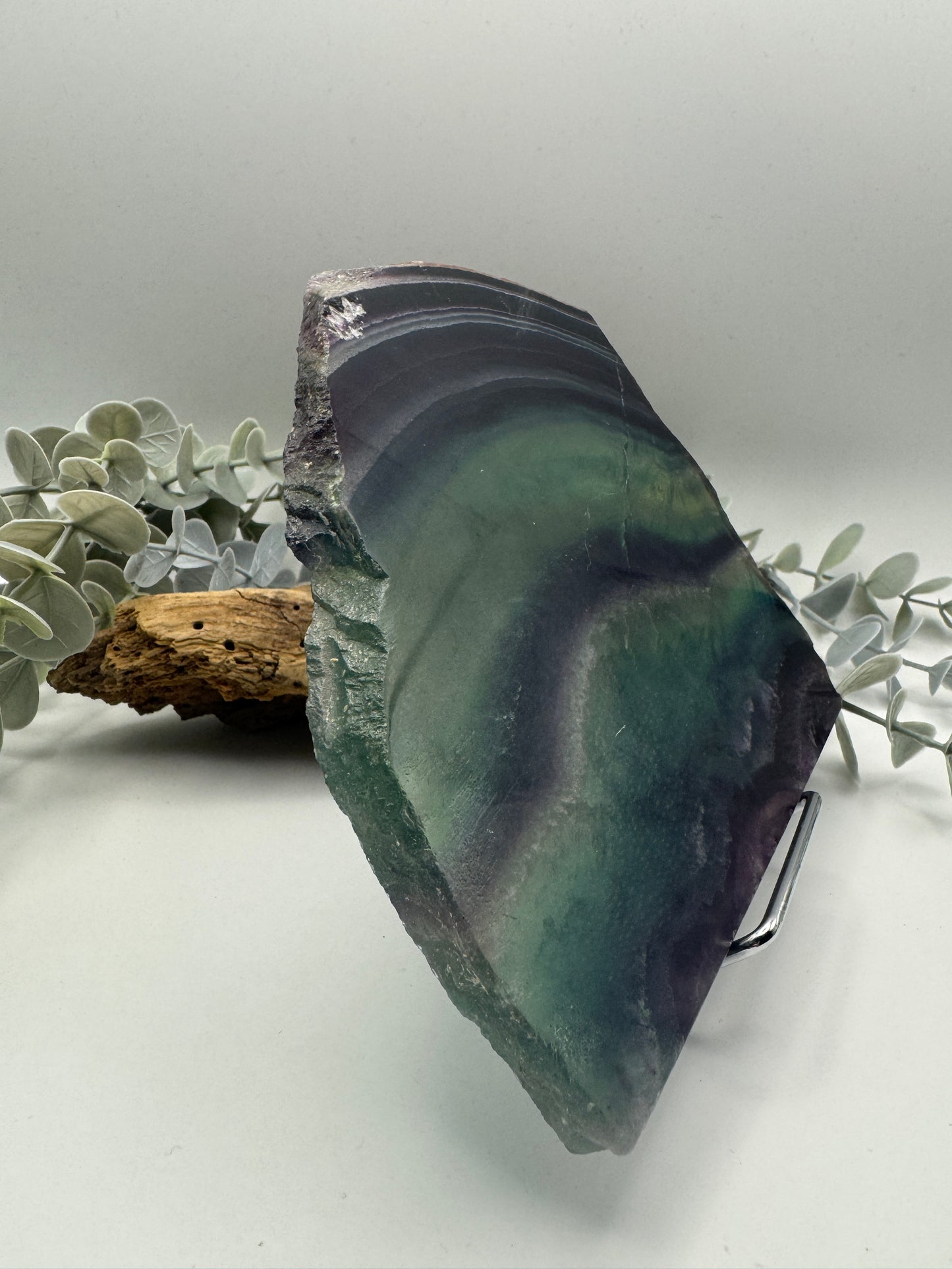 Fluorite Slice/Slab with Stand