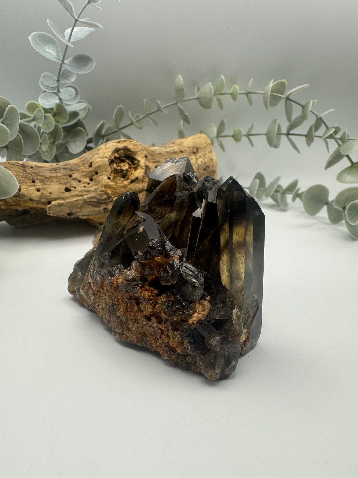 Smoky Quartz Cluster