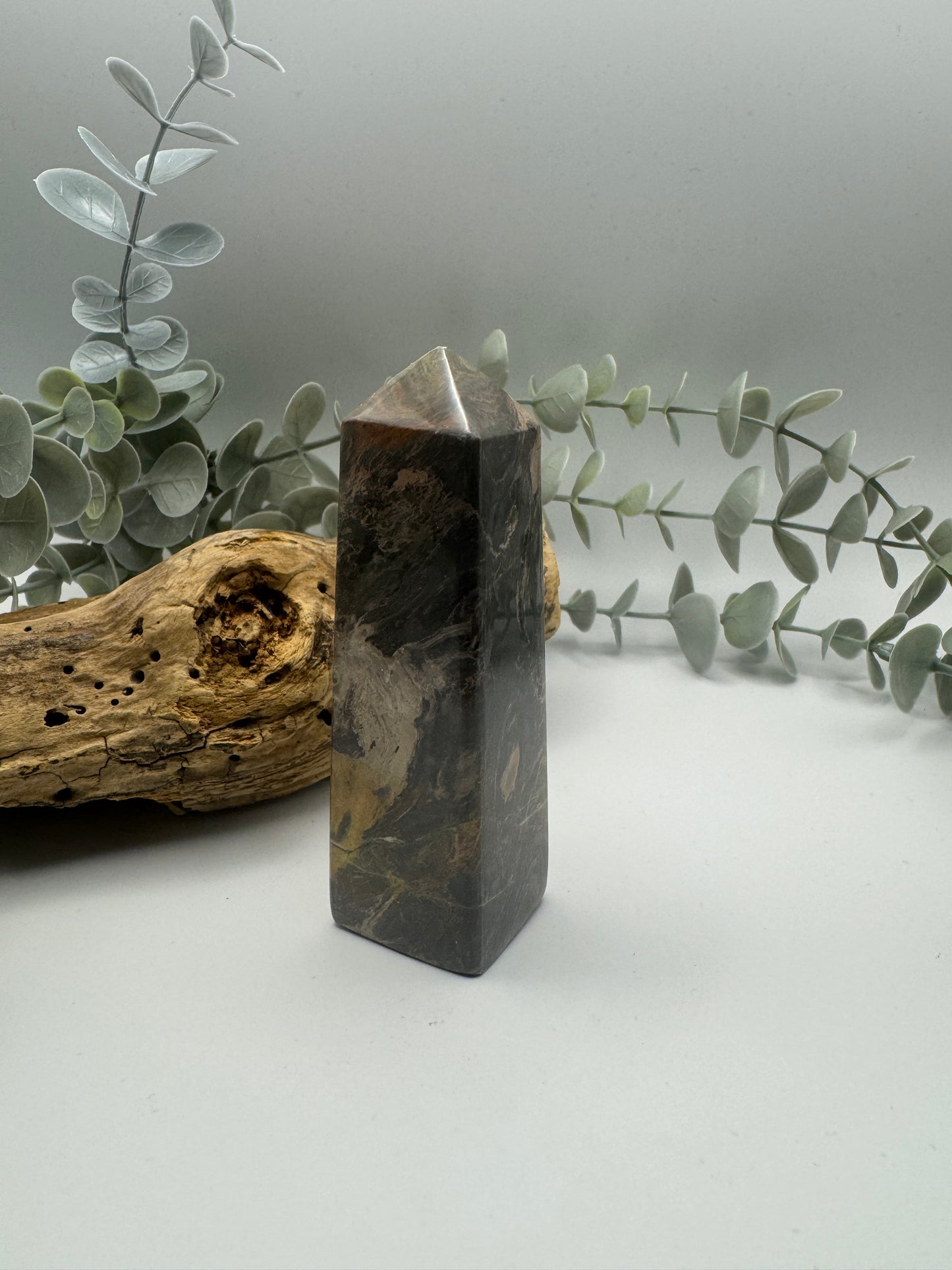 Silver Leaf Jasper Tower