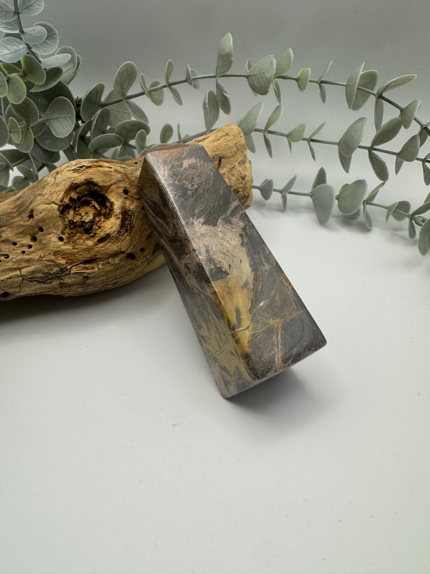 Silver Leaf Jasper Tower