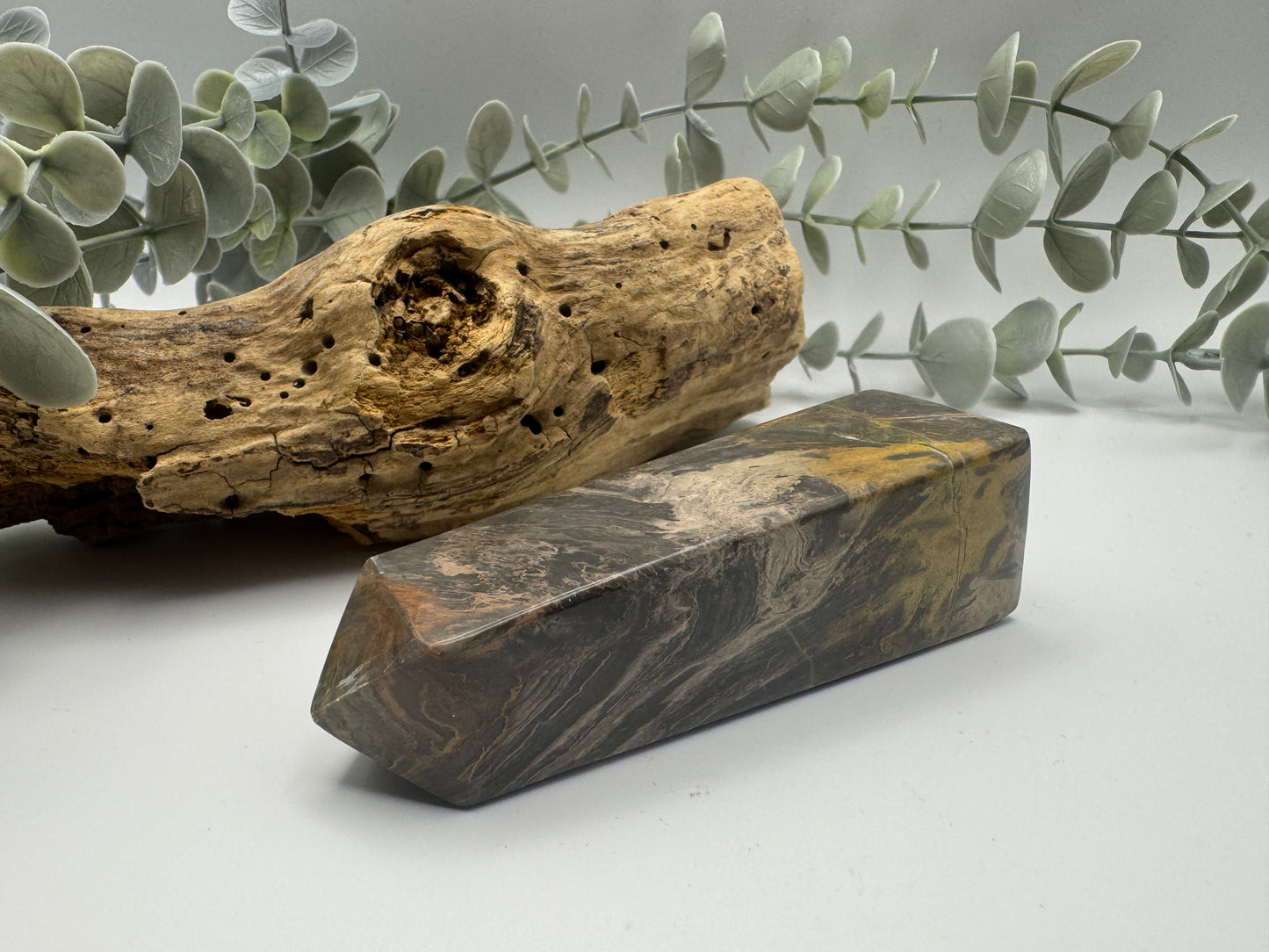 Silver Leaf Jasper Tower